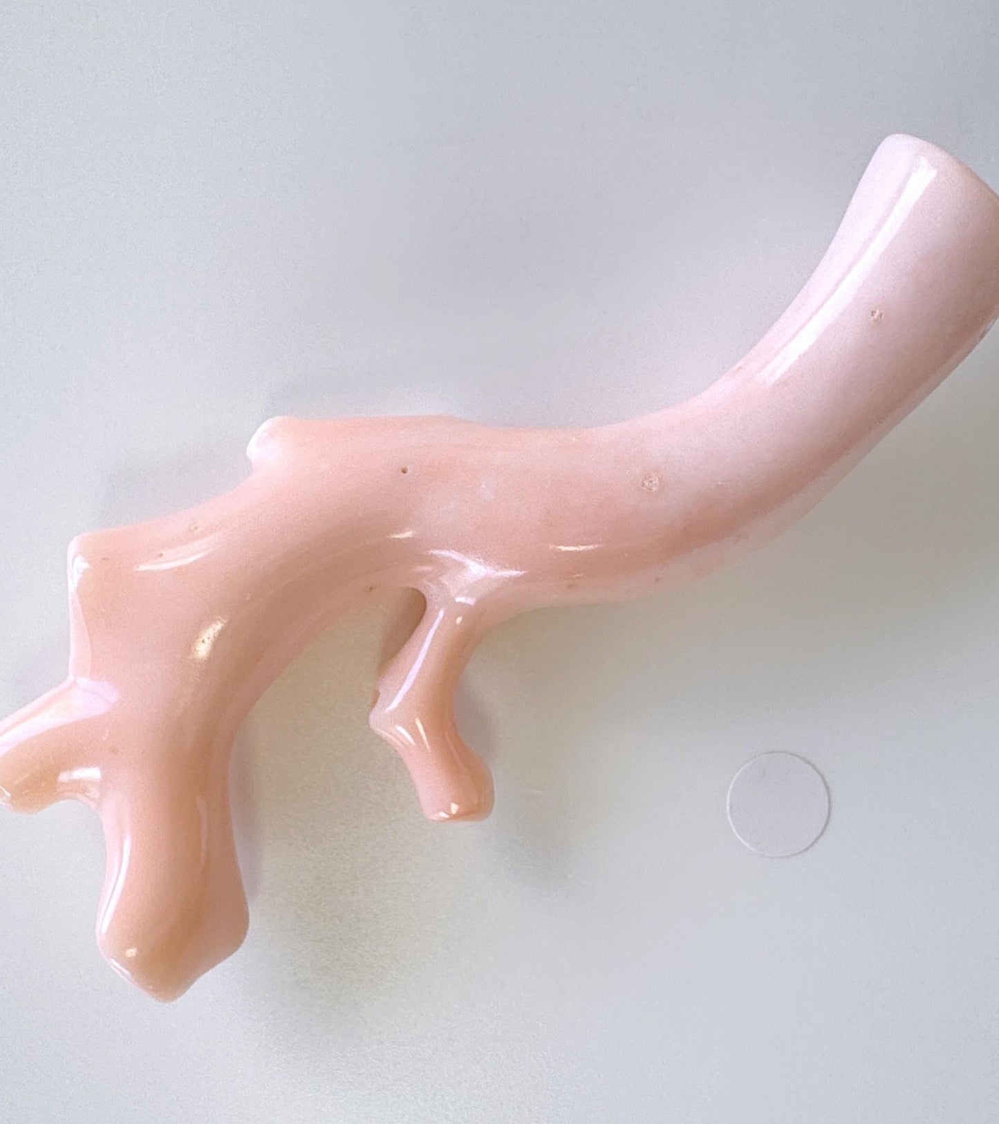 Natural Deep Sea Coral Branch Loose, 80mm, Natural Pink Color, Hole on Top, Genuine Precious Coral, For Jewelry Making