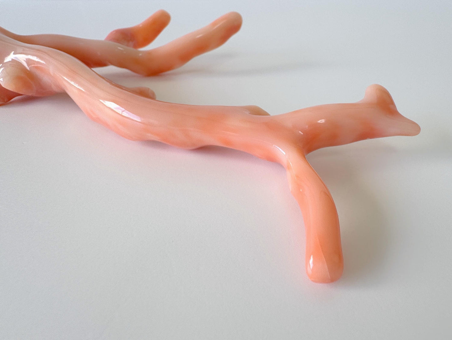 14.5x7cm Natural Deep Sea Coral Branch Loose, Genuine Natural Color Pink/Orange Color Coral Branch, No Drilled Hole, For Display, Etc.