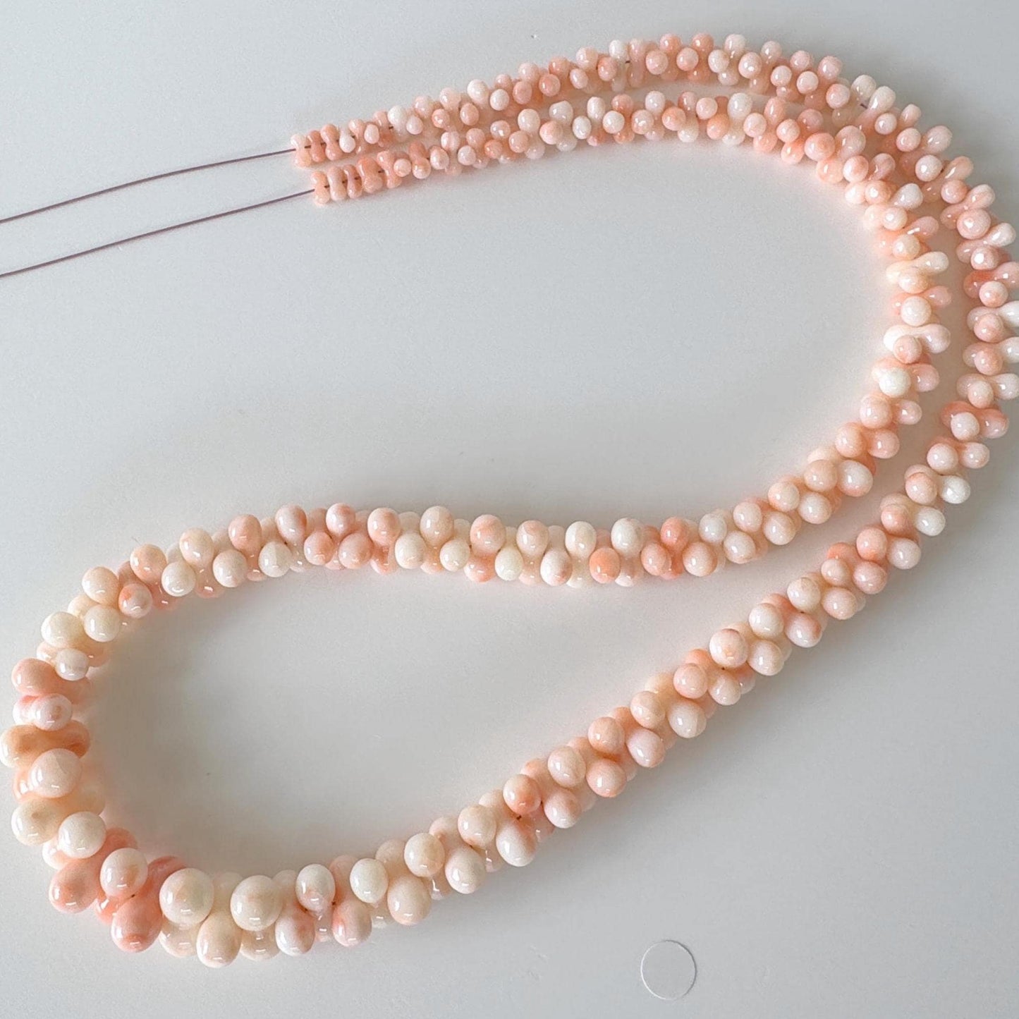 Natural deep sea coral peanut shape strand, 62.5cm, 24.5in, Natural color Pink/Orange/White coral peanut shape strand, For jewelry making