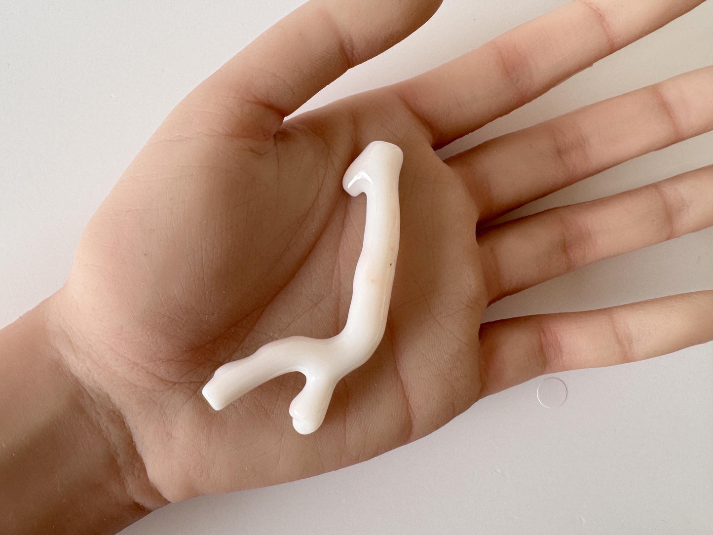 Coral Branch Natural White Jewelry Supply, Genuine Sea Coral (62mm Length, 0.9mm Drilled Hole, Craft Beads)