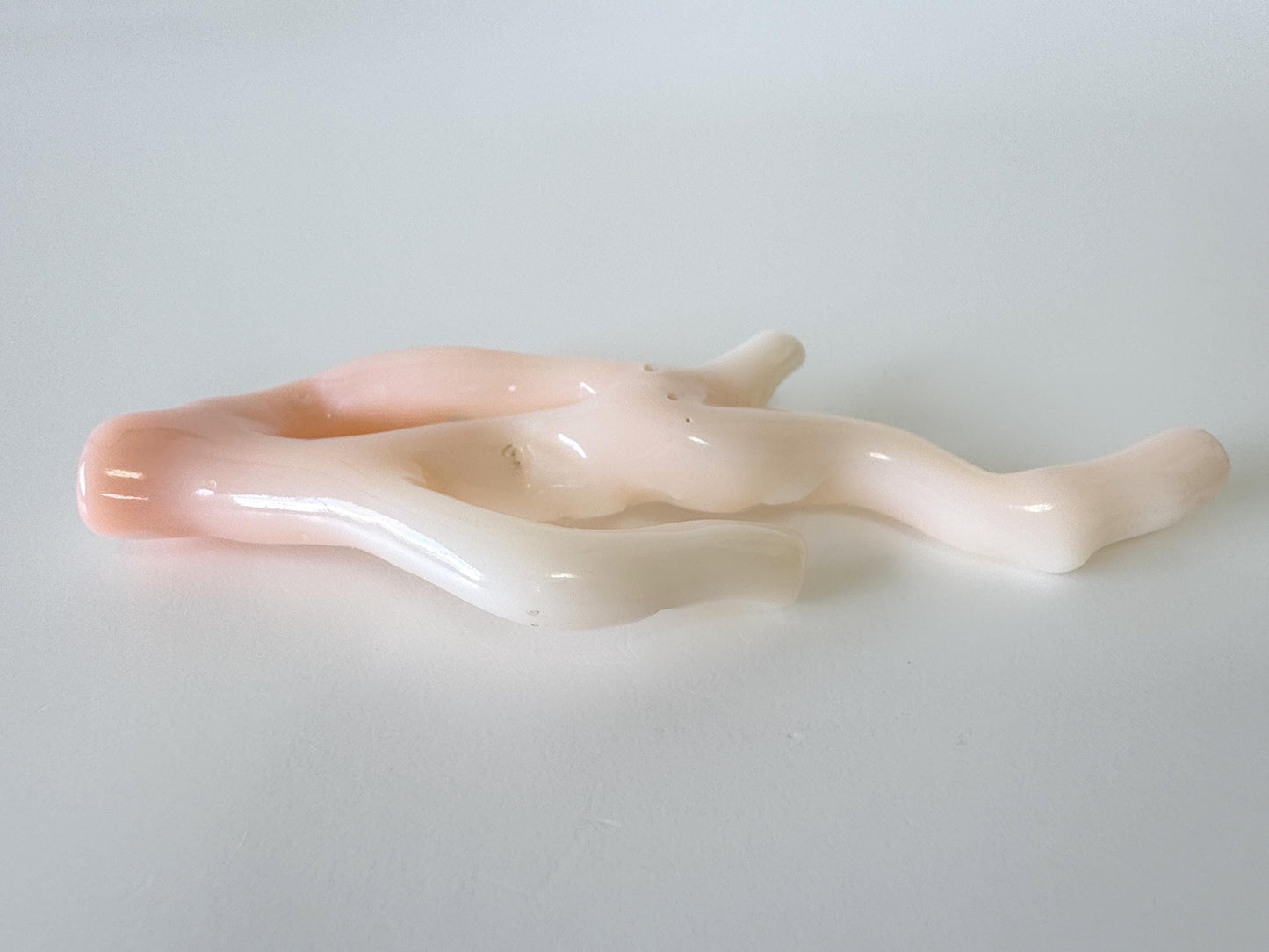 Natural Deep Sea Coral Branch Loose, 80mm, Natural Pink Color, Hole on Top, Genuine Precious Coral, For Jewelry Making