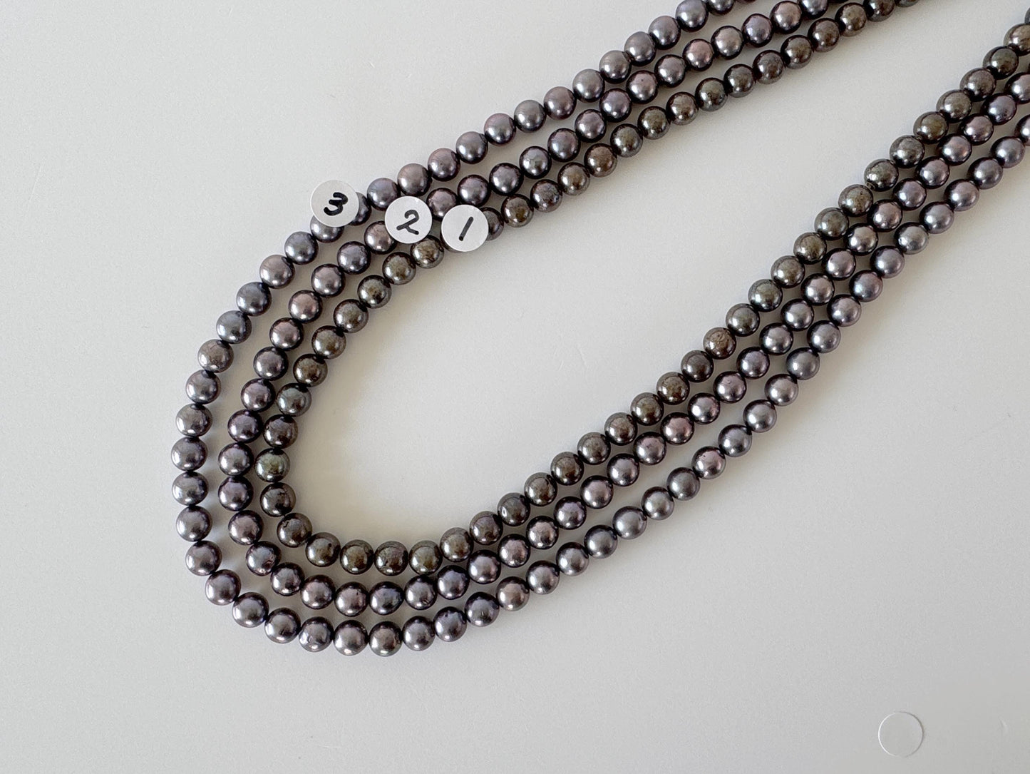 5.5-6mm Japanese Black/Black peacock Akoya Pearl Beads, Full Strand, 40cm , 15.7", Salt Water cultured pearl