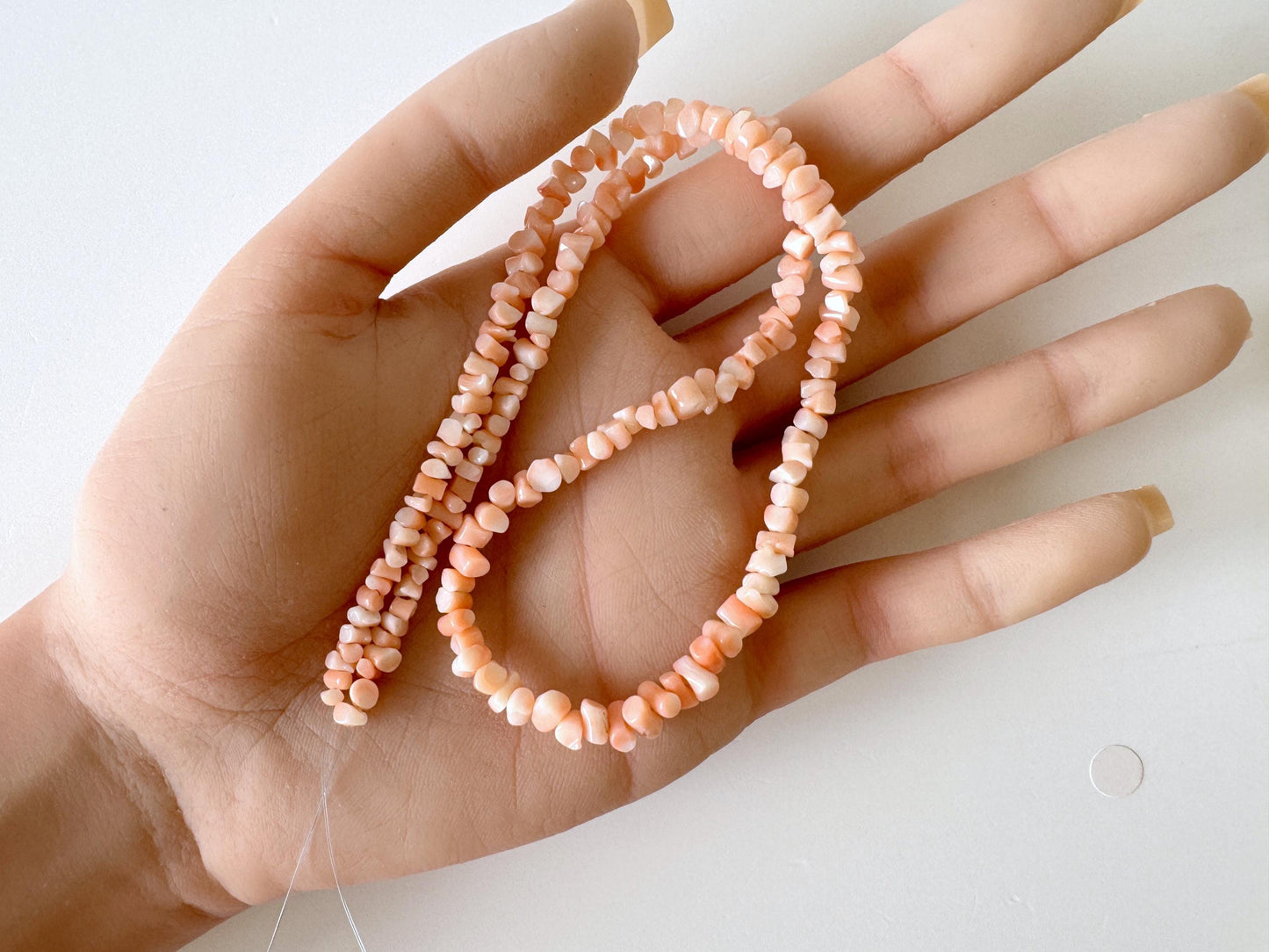 Natural Coral Strand - Pink Deep Sea Branch - Genuine Coral Beads, 15.7 Inch Length, Jewelry Making Supplies