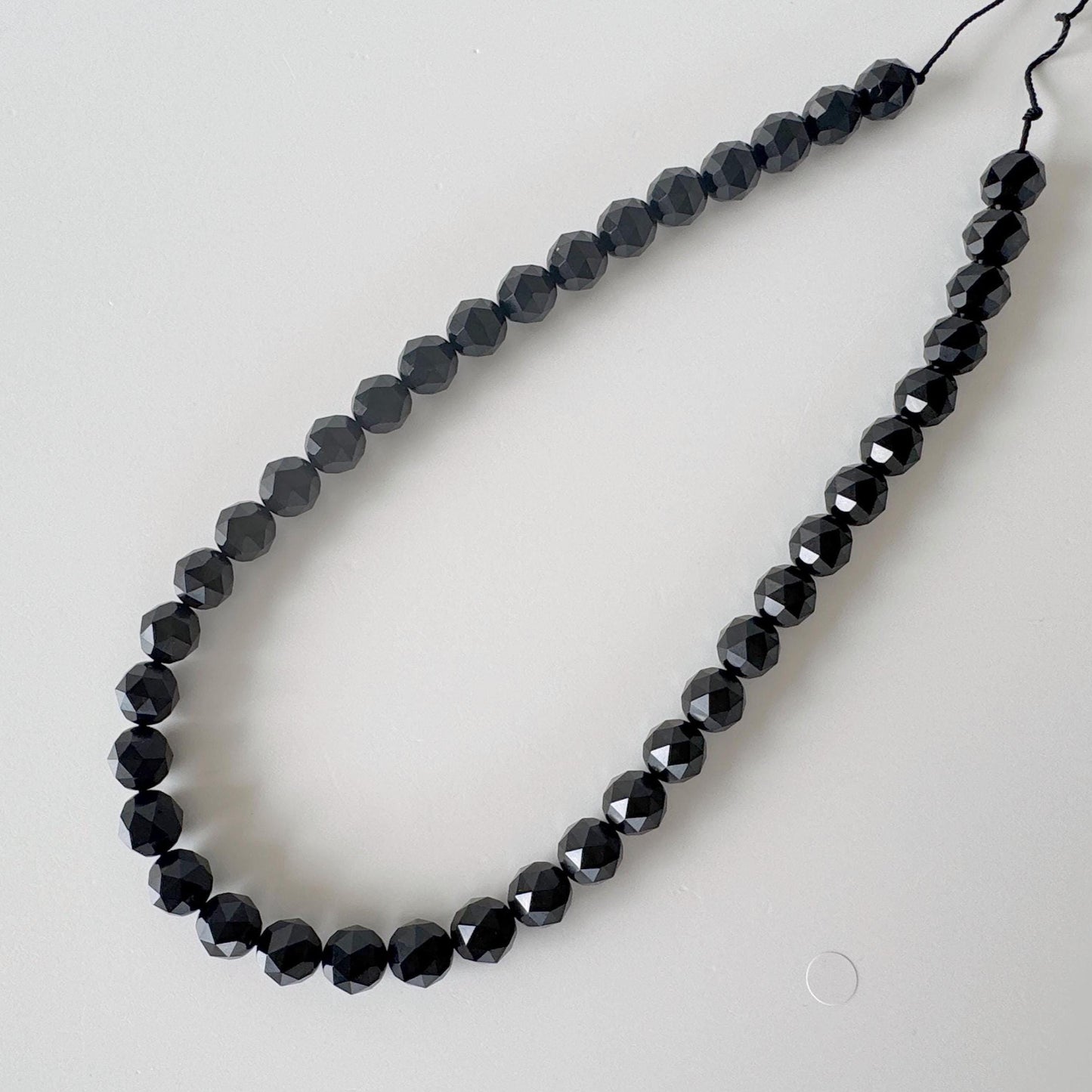 Natural Black Jet 10mm Faceted (Triangle faceted) Beads strands, 15.7inches, 40cm For jewelry making, price per strand
