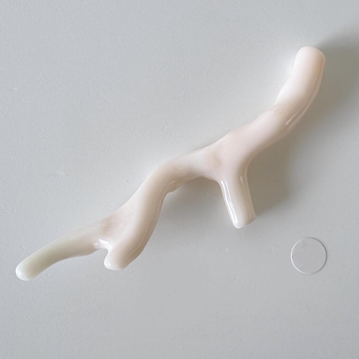 Natural White Coral branch loose, 77mm, Precious White Color Coral Branch, Hole on top, Genuine Coral for jewelry making