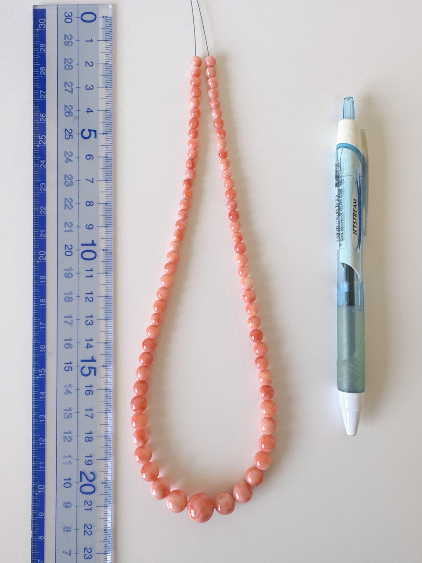 Natural Deep Sea Coral 4.5-11.4mm Round Beads Strand, Genuine Natural Pink / Orange Color, 41cm, 16in, For Jewelry Making
