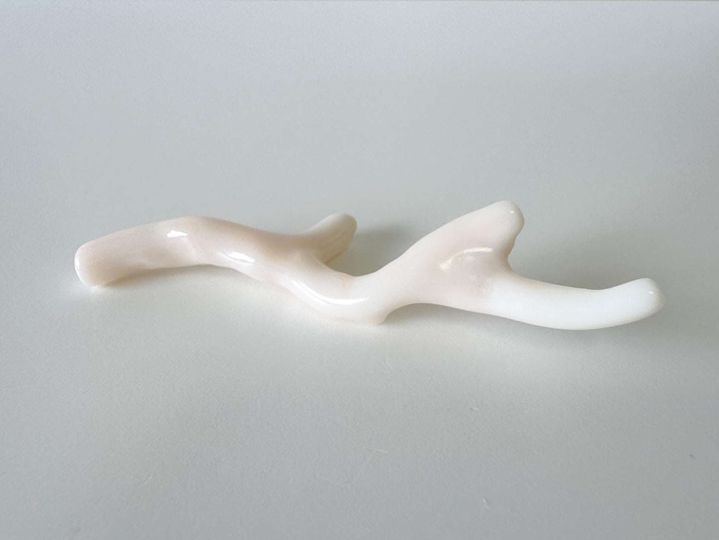 Natural White Coral branch loose, 77mm, Precious White Color Coral Branch, Hole on top, Genuine Coral for jewelry making