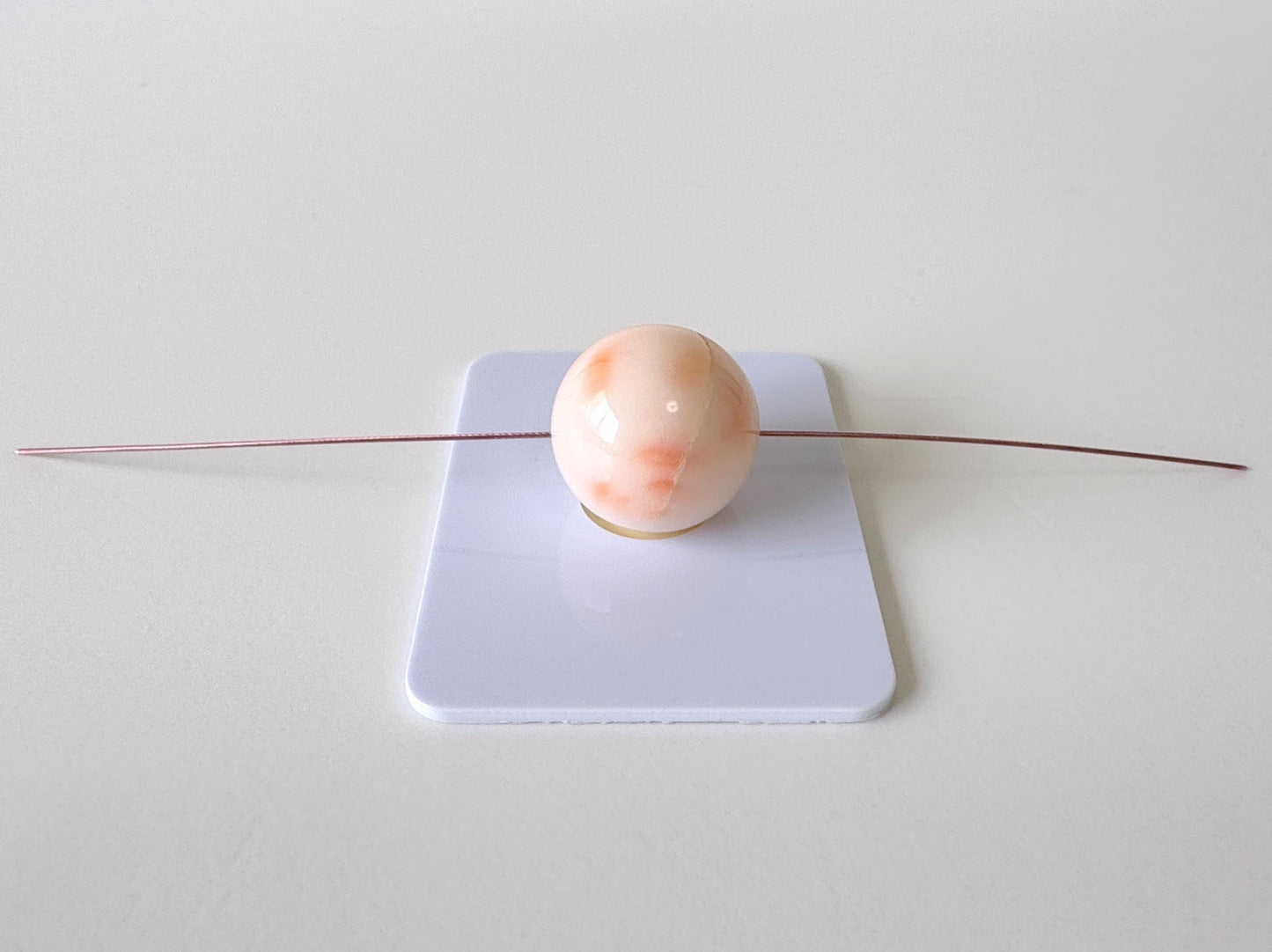 14.5mm Natural Deep Sea Coral Round Loose, Full-Hole, White/Pink/Orange Coral, For Jewelry Making, Natural Color