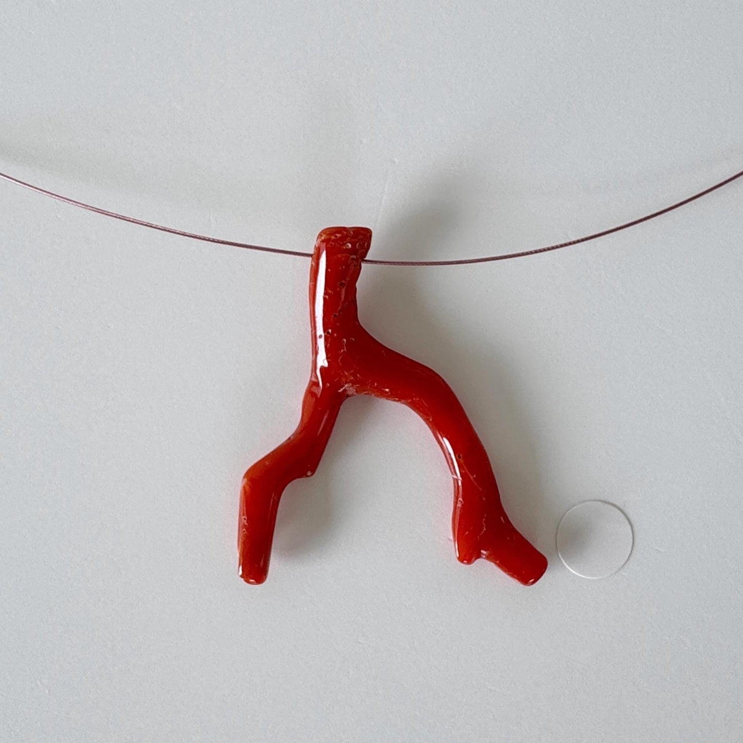 Japanese red(Aka) coral branch, 35mm, side full hole, natural red color coral for jewelry making