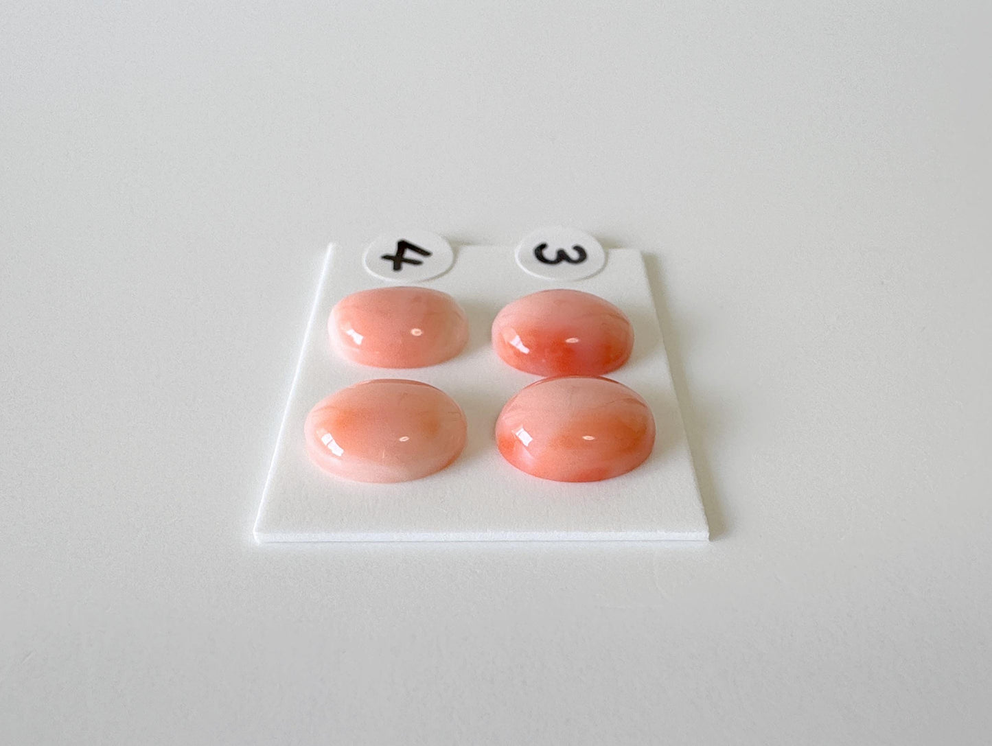 11x9mm Natural Deep Sea Coral Oval Cabochon, Natural Pink Color Coral, Price per Pair, For Jewelry Making, Natural Color, Genuine Coral