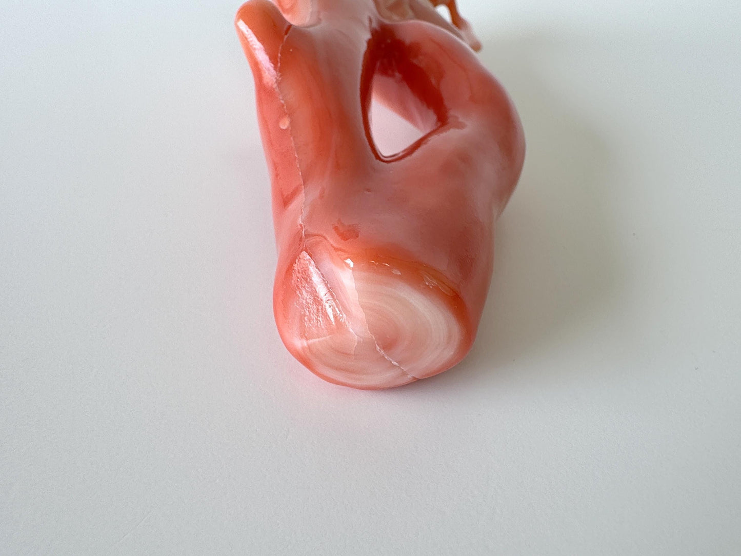 12.8x5.5cm Natural Deep Sea Coral Branch Loose, Genuine Natural Color Orange/Pink Color Coral Branch, No Drilled Hole, For Display