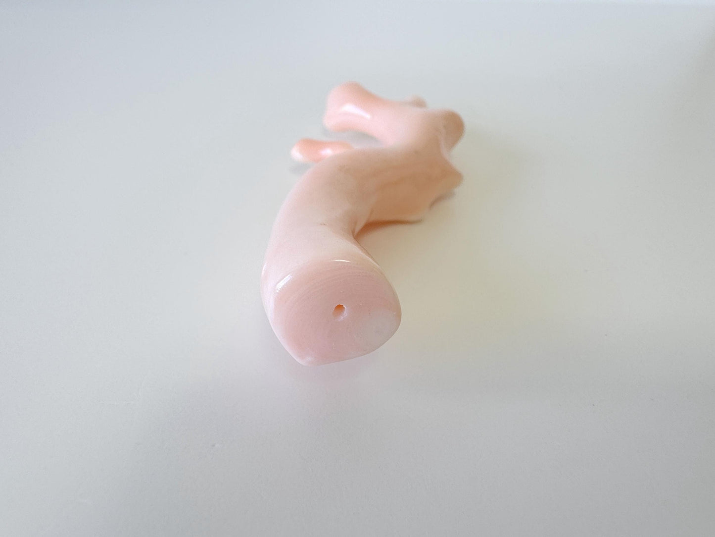 Natural Deep Sea Coral Branch Loose, 80mm, Natural Pink Color, Hole on Top, Genuine Precious Coral, For Jewelry Making