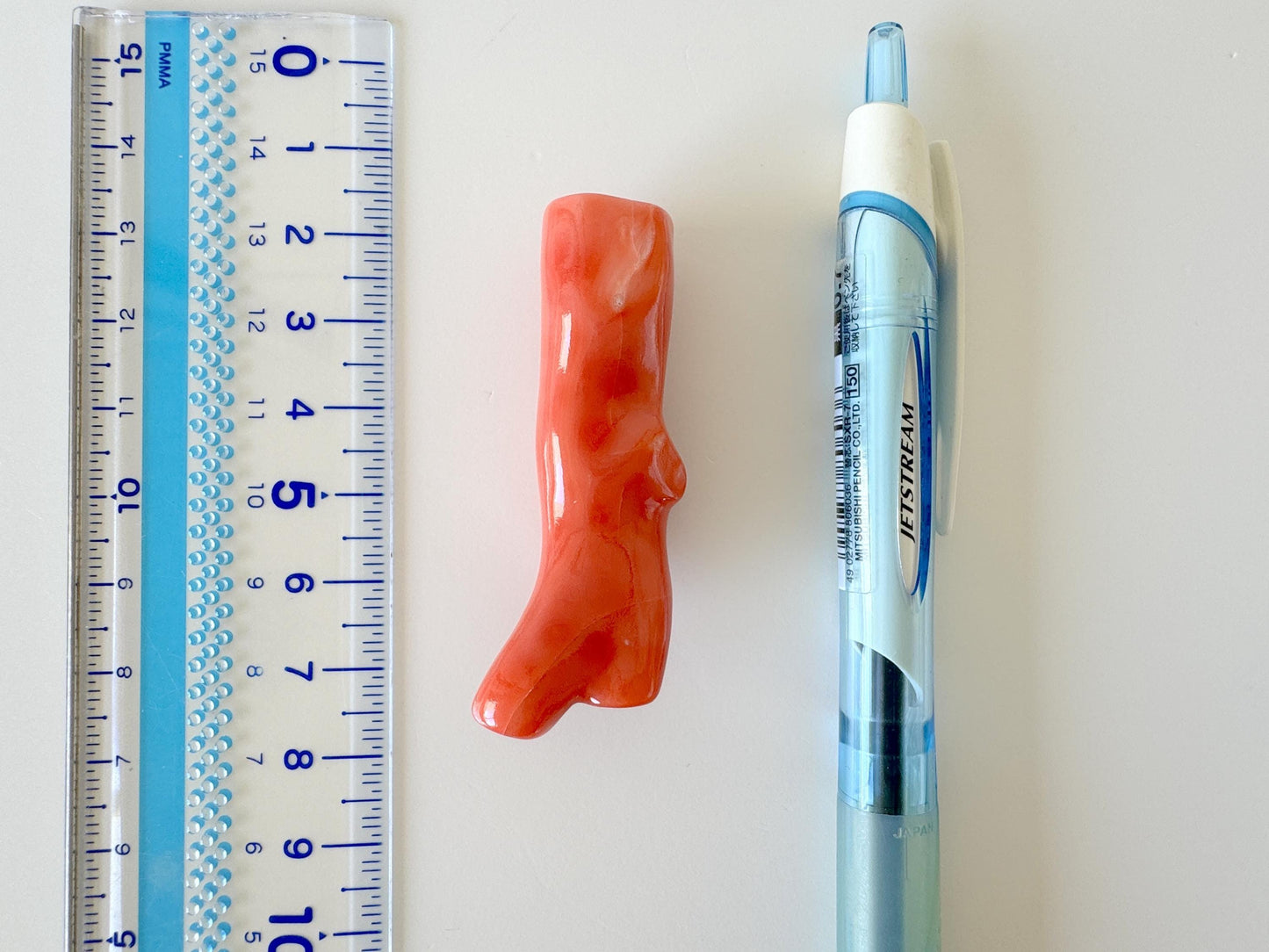 Natural Deep Sea Coral Branch Loose, 50mm, Natural Orange/Pink Color, Hole on Top, Genuine Precious Coral, For Jewelry Making