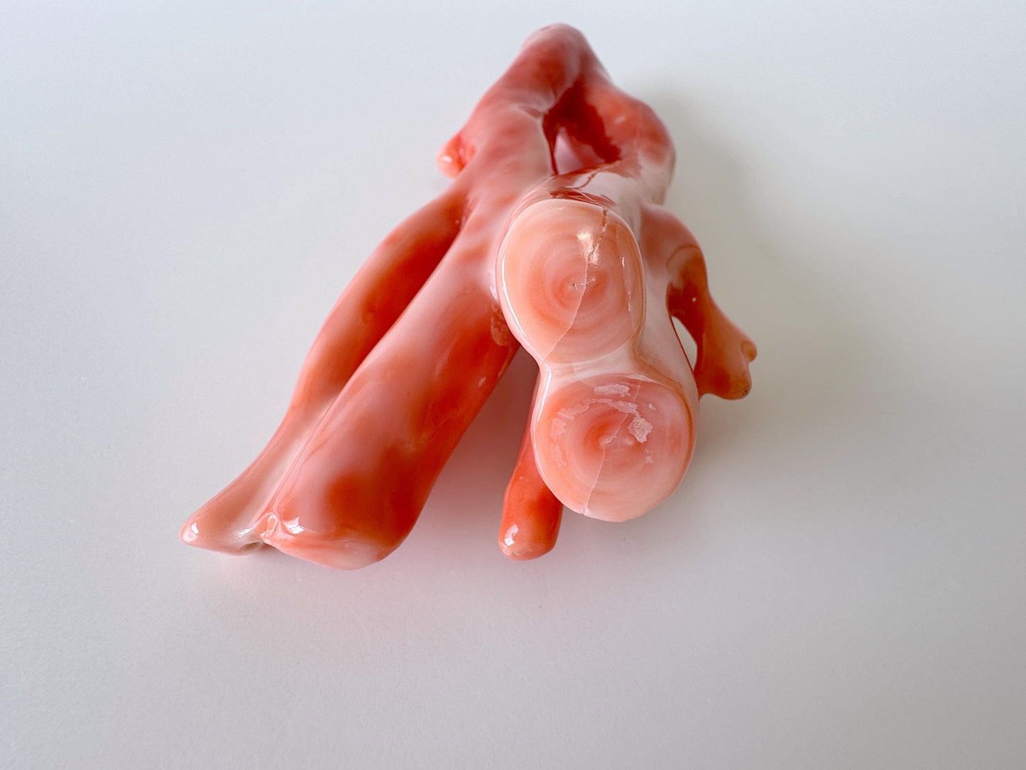 12.8x5.5cm Natural Deep Sea Coral Branch Loose, Genuine Natural Color Orange/Pink Color Coral Branch, No Drilled Hole, For Display