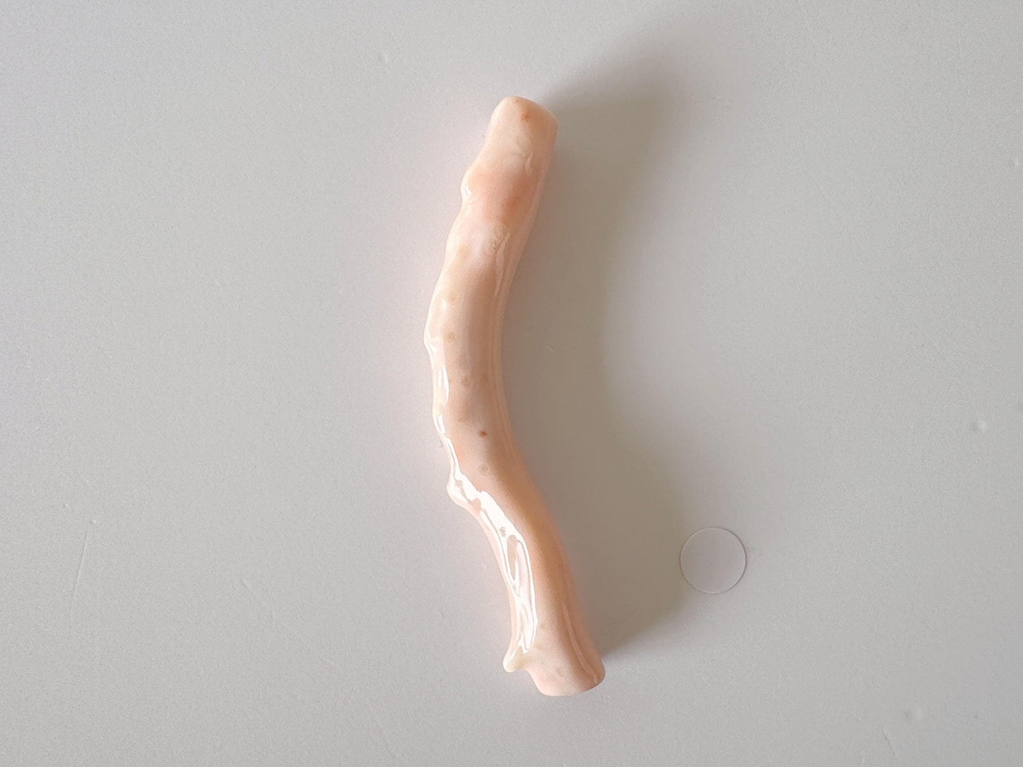Natural Pink Coral branch loose, 68mm Natural Angel skin Color Deep Sea coral, Hole on top, Genuine precious coral, For jewelry making