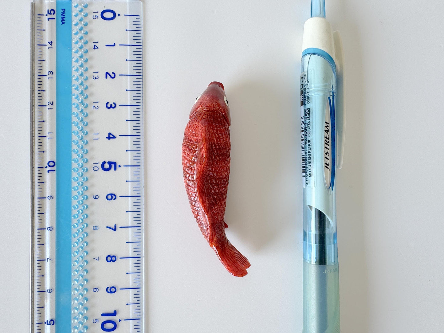 59mm Natural Sponge Coral Carp Carving Loose, Apple Coral Fish Carving, For Display, For Decoration, For Accessory Making