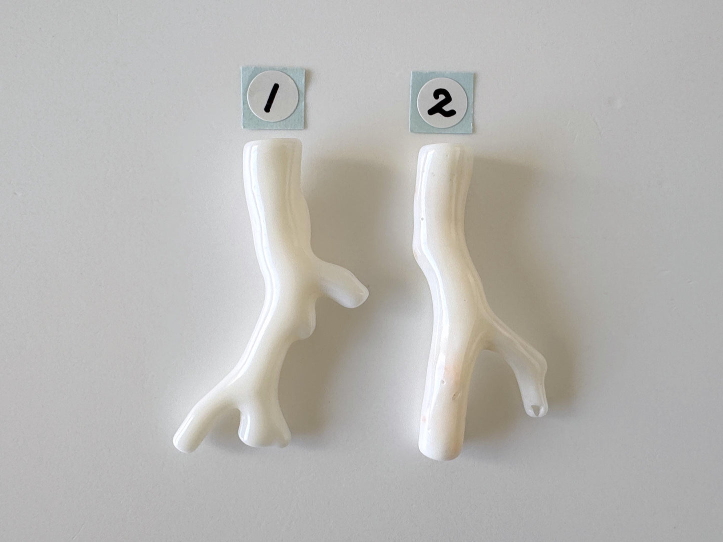 Natural White Coral branch loose, 47 & 48mm, Precious White Color Coral, Hole on top, Genuine Coral for jewelry making, Price per piece