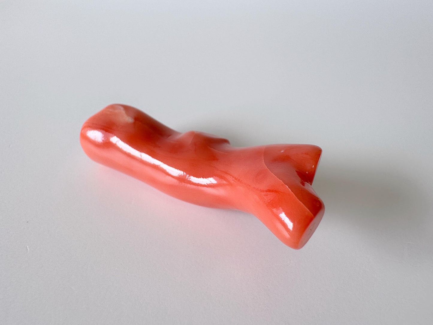 Natural Deep Sea Coral Branch Loose, 50mm, Natural Orange/Pink Color, Hole on Top, Genuine Precious Coral, For Jewelry Making