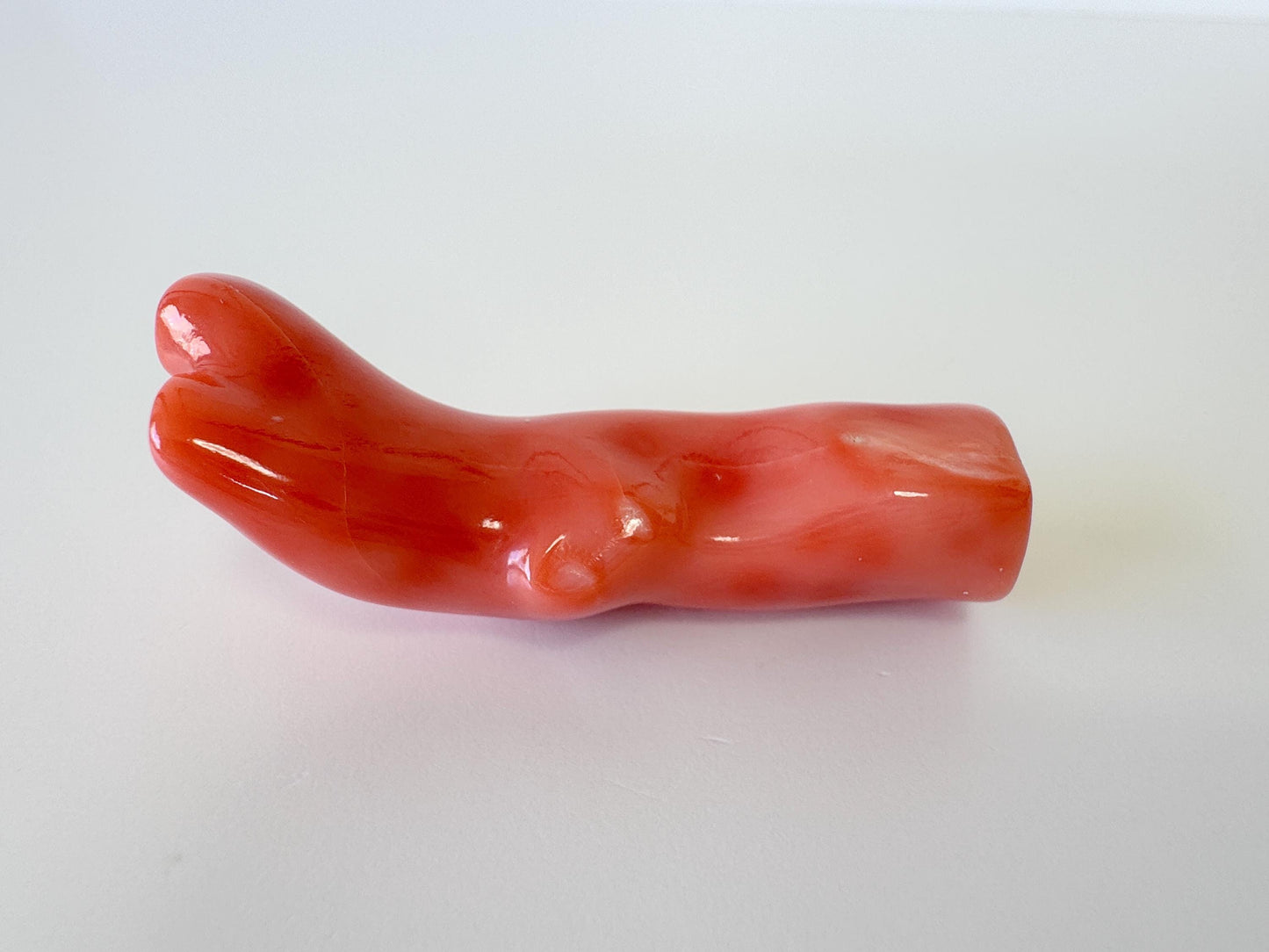 Natural Deep Sea Coral Branch Loose, 50mm, Natural Orange/Pink Color, Hole on Top, Genuine Precious Coral, For Jewelry Making