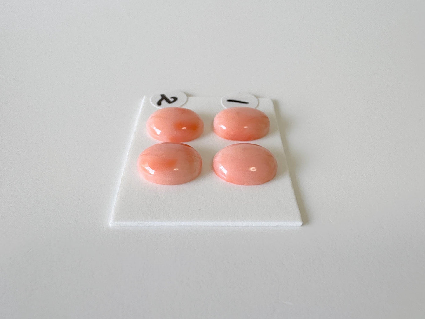 11x9mm Natural Deep Sea Coral Oval Cabochon, Natural Pink Color Coral, Price per Pair, For Jewelry Making, Natural Color, Genuine Coral