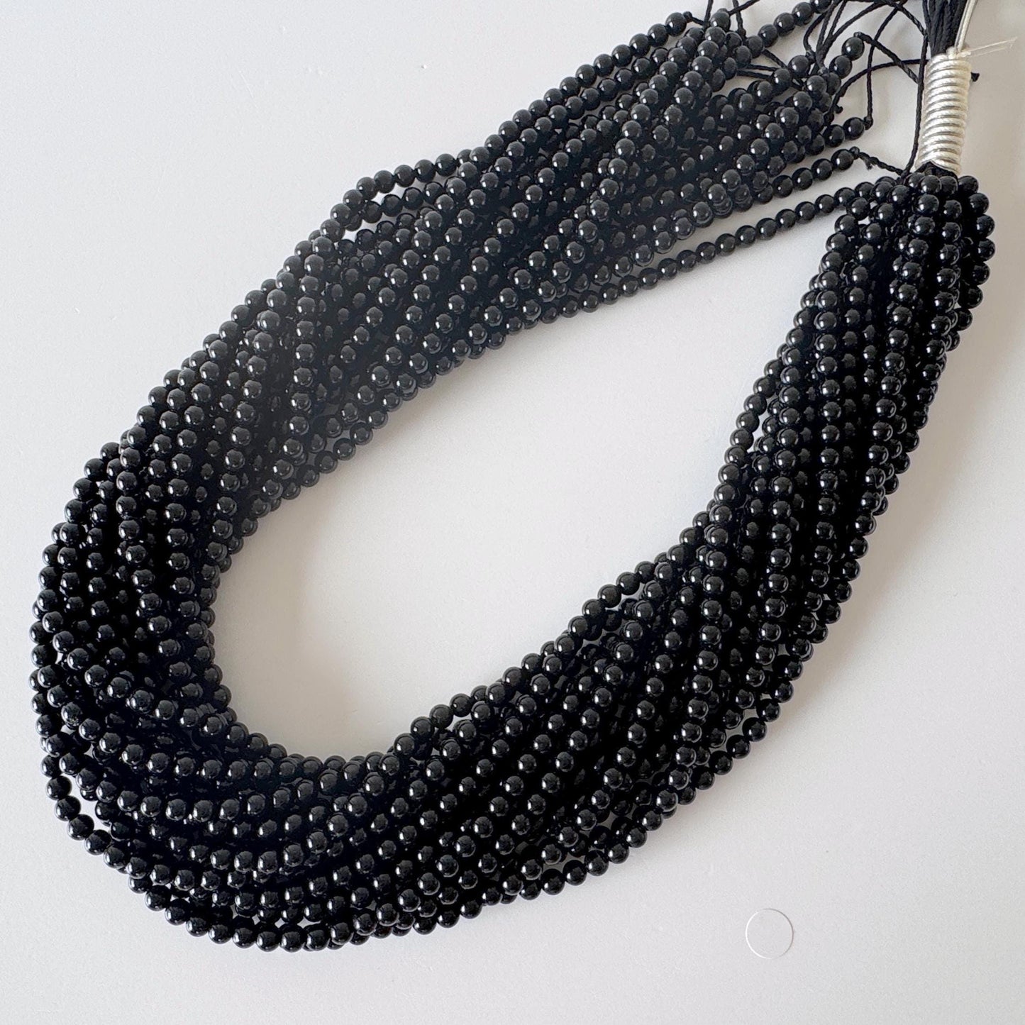 Natural Black Jet 4mm Round Beads strands, 15.7inches, 40cm For jewelry making, price per strand