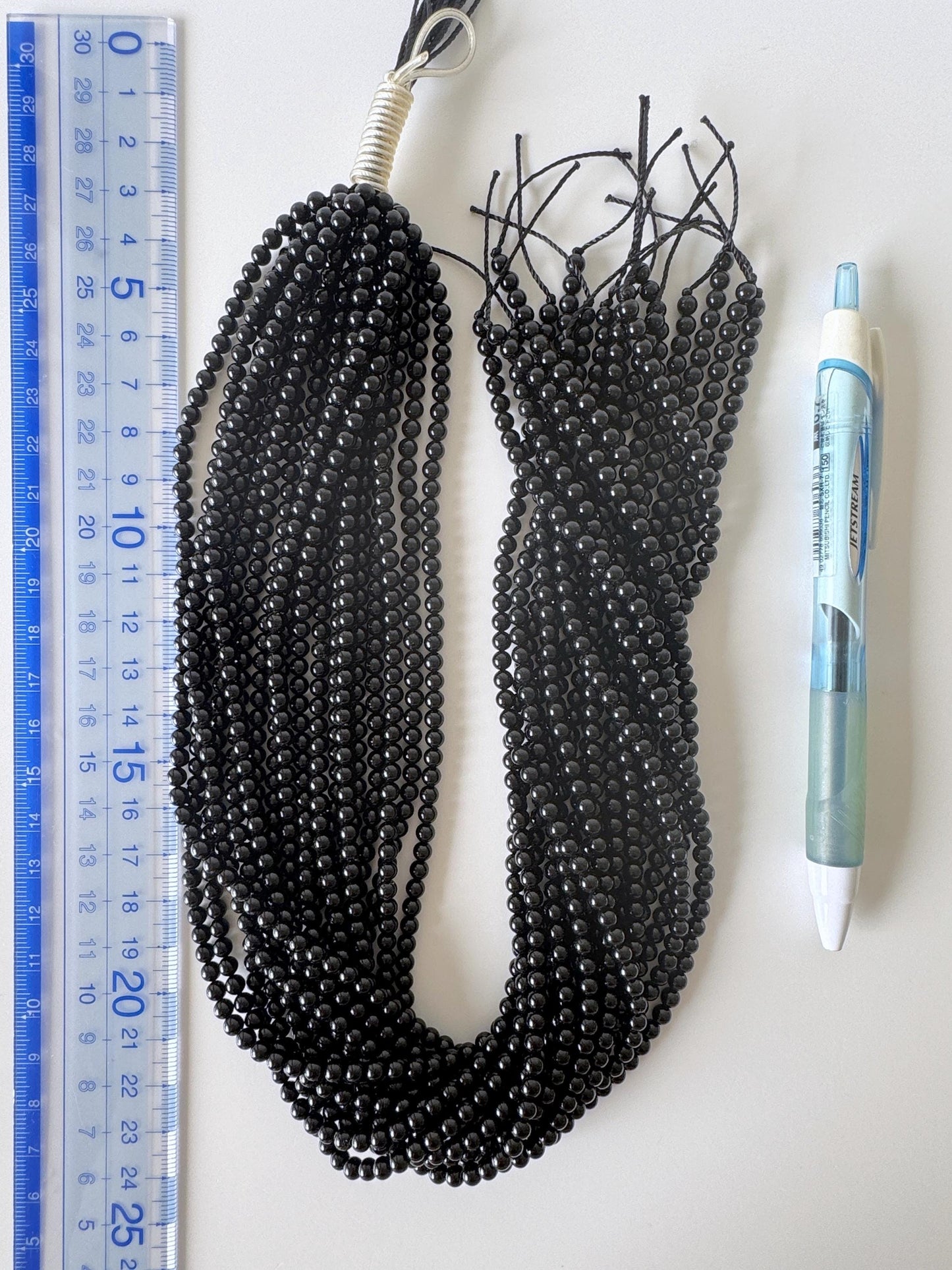 Natural Black Jet 4mm Round Beads strands, 15.7inches, 40cm For jewelry making, price per strand