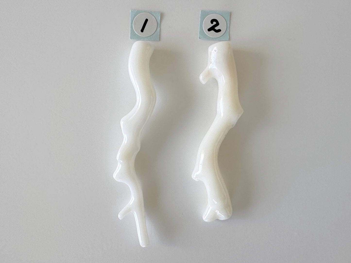 Natural White Coral branch loose, 64 & 56mm, Precious White Color Coral, Hole on top, Genuine Coral for jewelry making, Price per piece