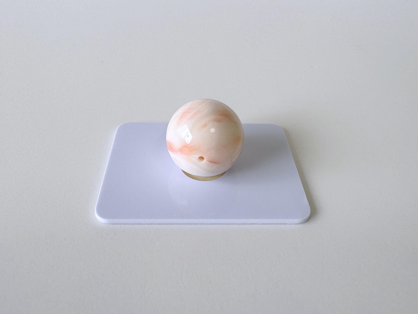 15.6mm Natural Deep Sea Coral Round Loose, Full-Hole, White/Pink/Orange Coral, For Jewelry Making, Natural Color