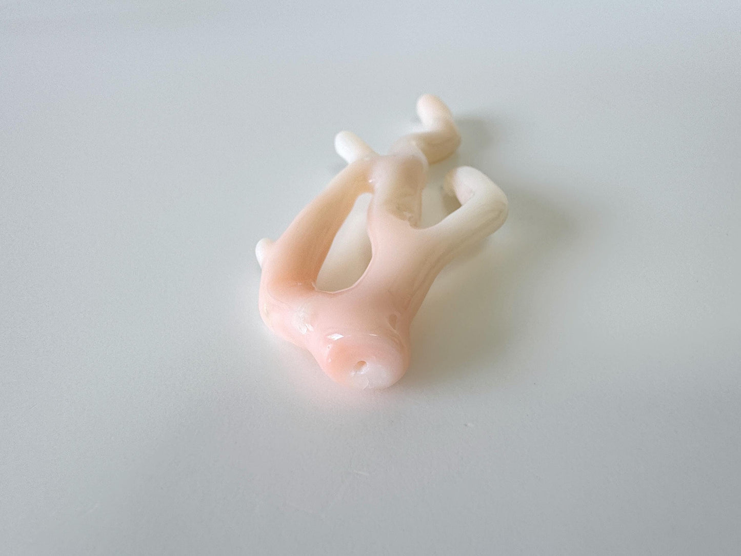 Natural Deep Sea Coral Branch Loose, 80mm, Natural Pink Color, Hole on Top, Genuine Precious Coral, For Jewelry Making
