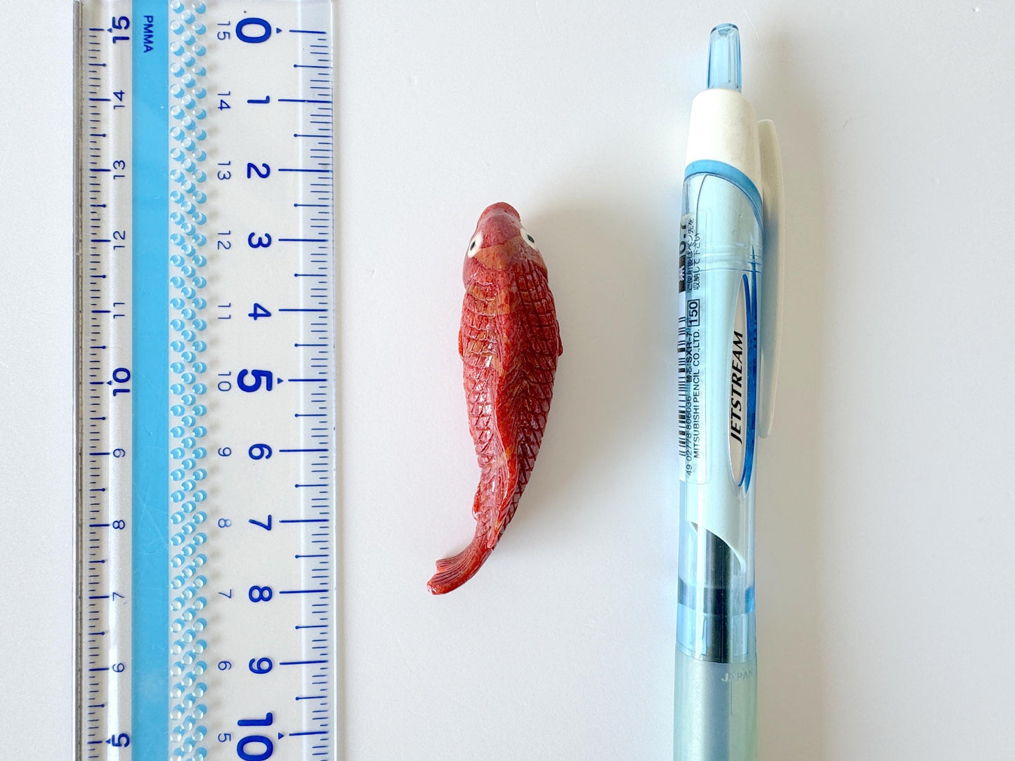 52mm Natural Sponge Coral Carp Carving Loose, Apple Coral Fish Carving, For Display, For Decoration, For Accessory Making