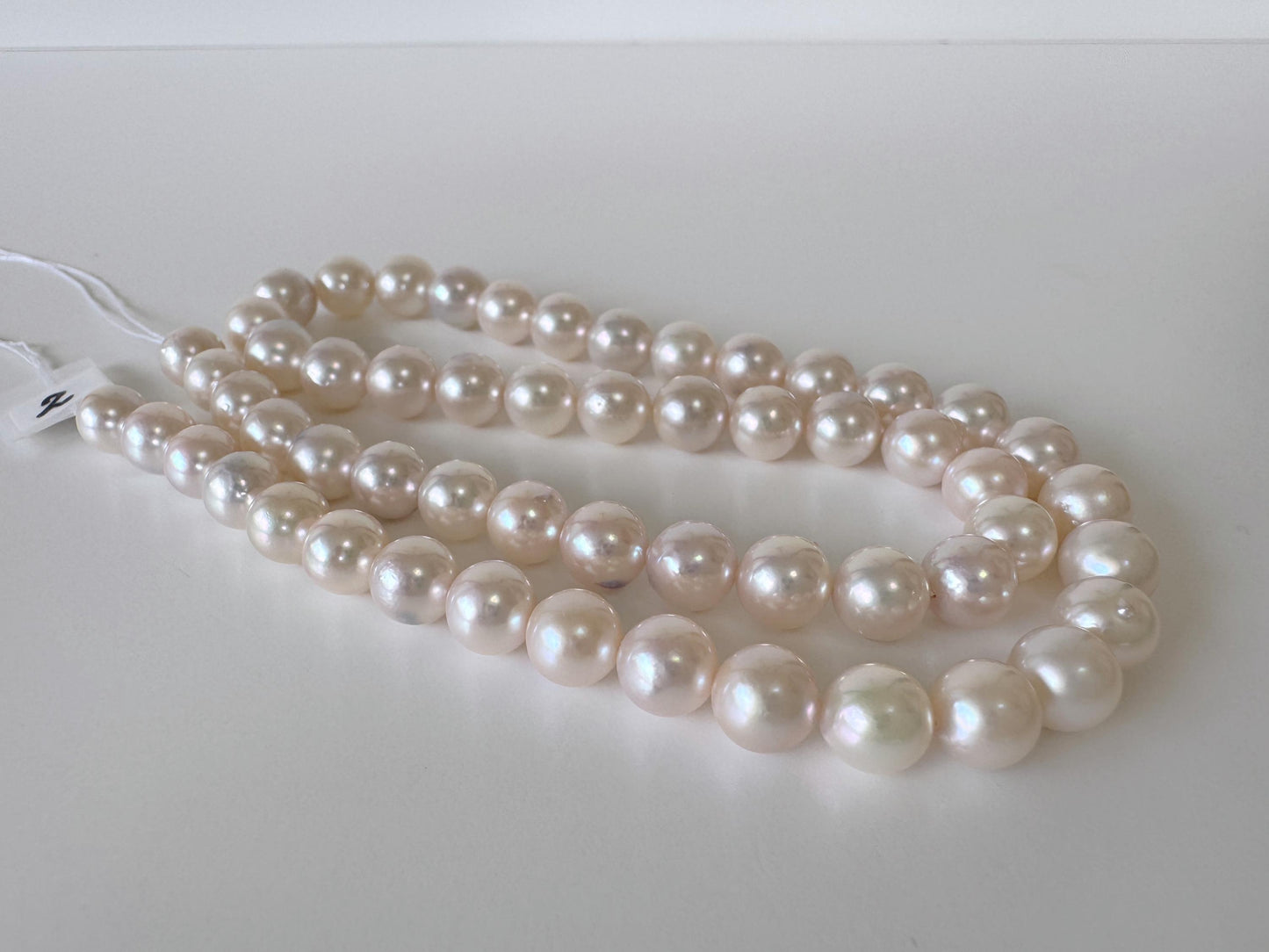 7-7.9mm Japanese White Akoya Pearl Beads, Genuine Akoya Pearl, Full Strand, 41.5cm , 16.3", Cultured Salt water pearl