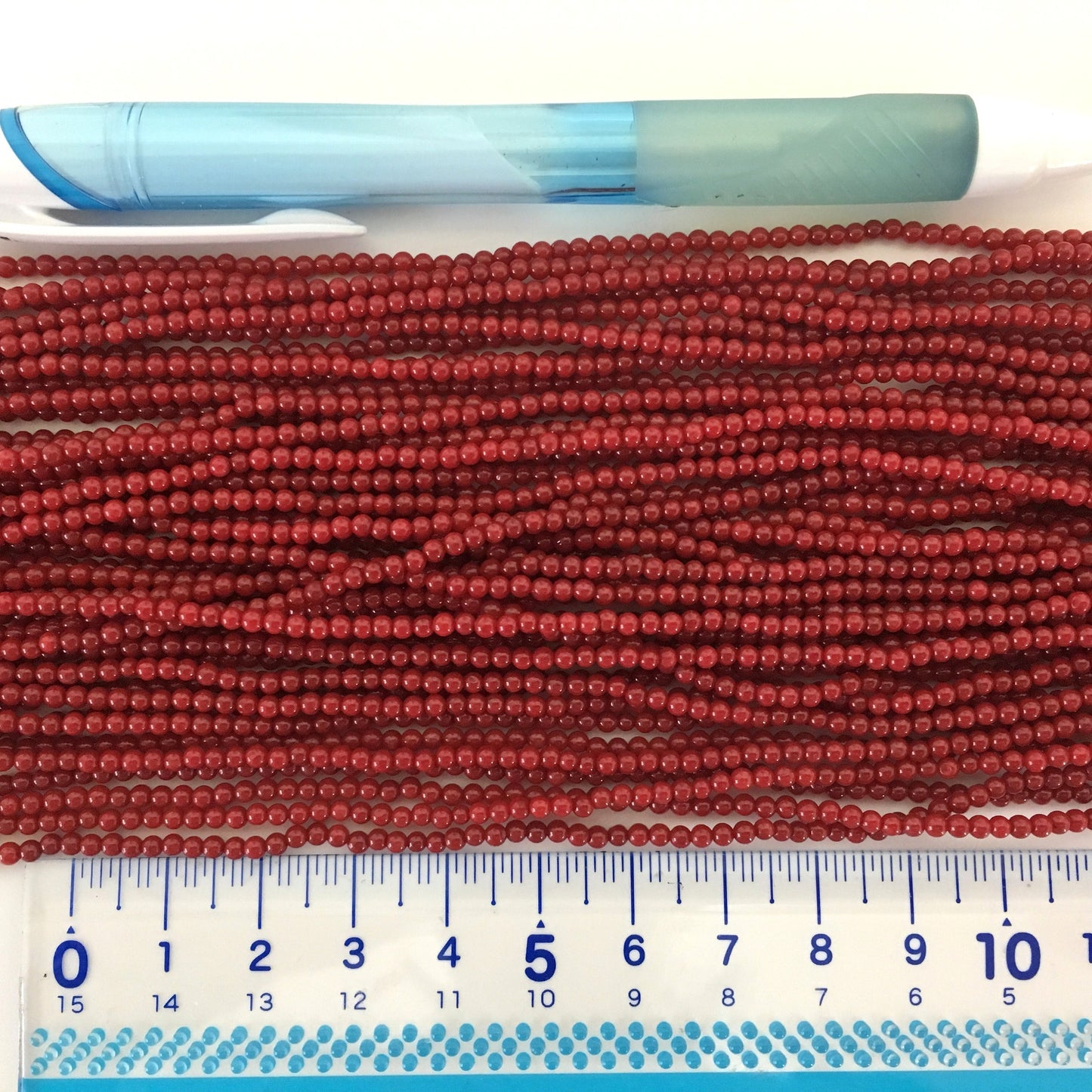Red bamboo coral 2-2.5mm strands, 15.7inches, 40cm For jewelrymaking, Fine quality, price per strand (colored)