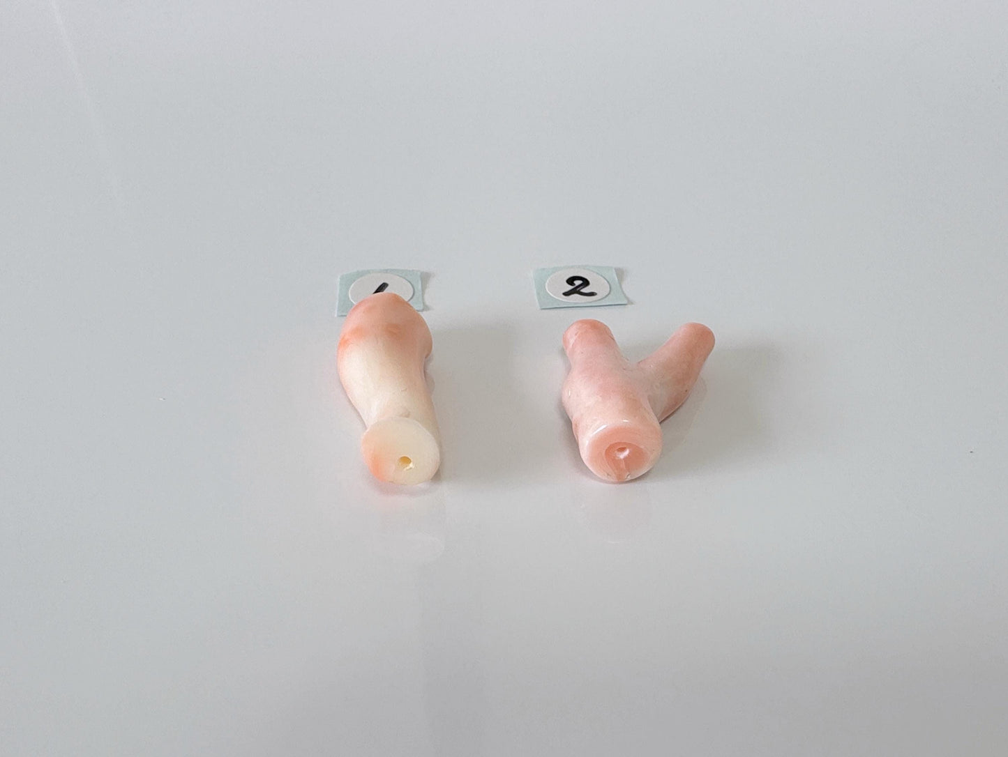 Natural Deep Sea Coral Branch Loose, Pink/White Color, Hole on Top, 22-25mm, Genuine Precious Coral, For Jewelry Making, Price per Piece