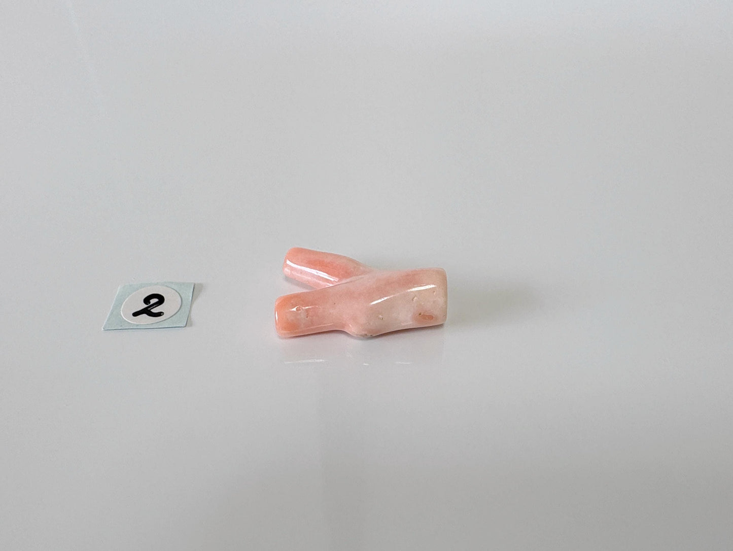 Natural Deep Sea Coral Branch Loose, Pink/White Color, Hole on Top, 22-25mm, Genuine Precious Coral, For Jewelry Making, Price per Piece