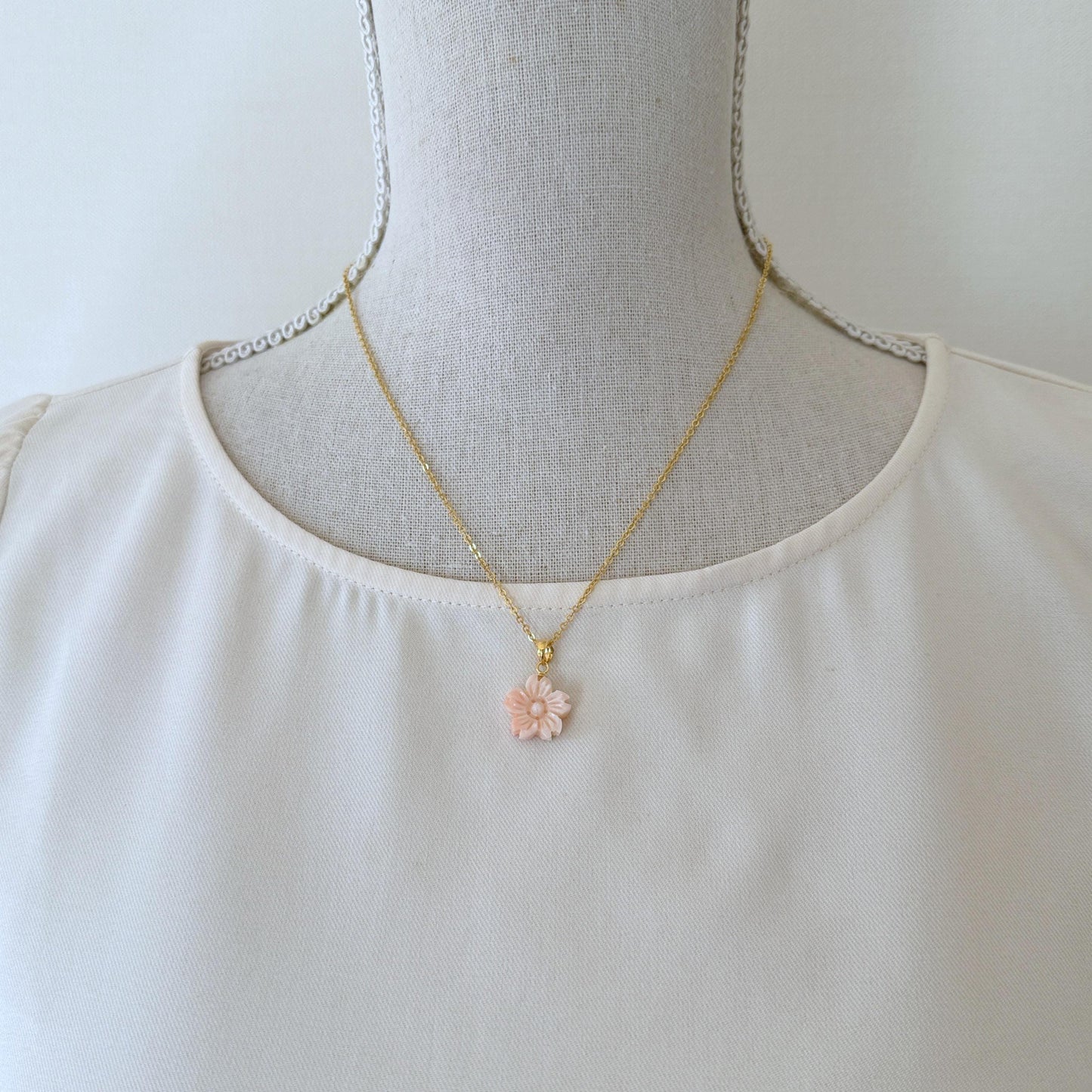 Natural Deep Sea Coral Sakura (Cherry blossom) Carvings, Pendant, Natural color Pink Coral, Silver bail, Price per Piece