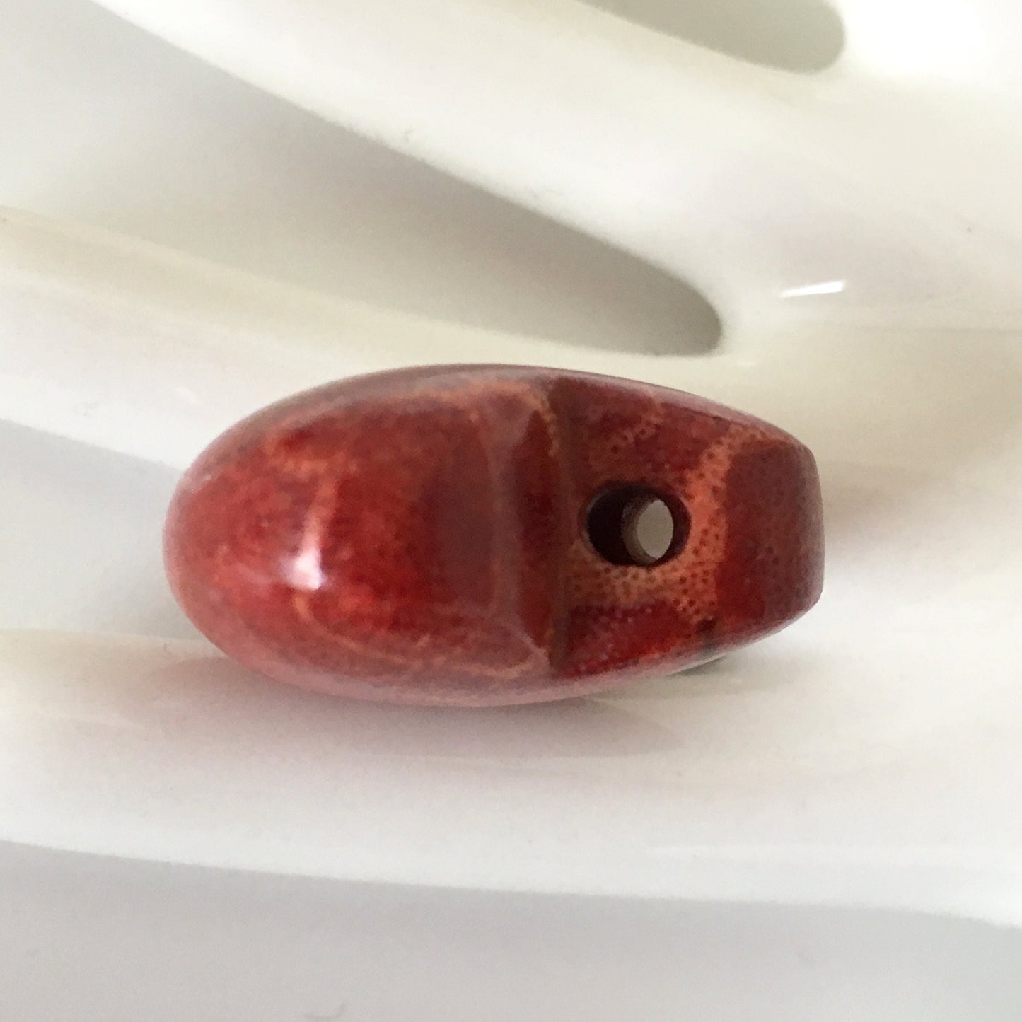 Natural sponge coral heart loose 6-8g, Apple coral heart loose, For jewelry making, Price per piece