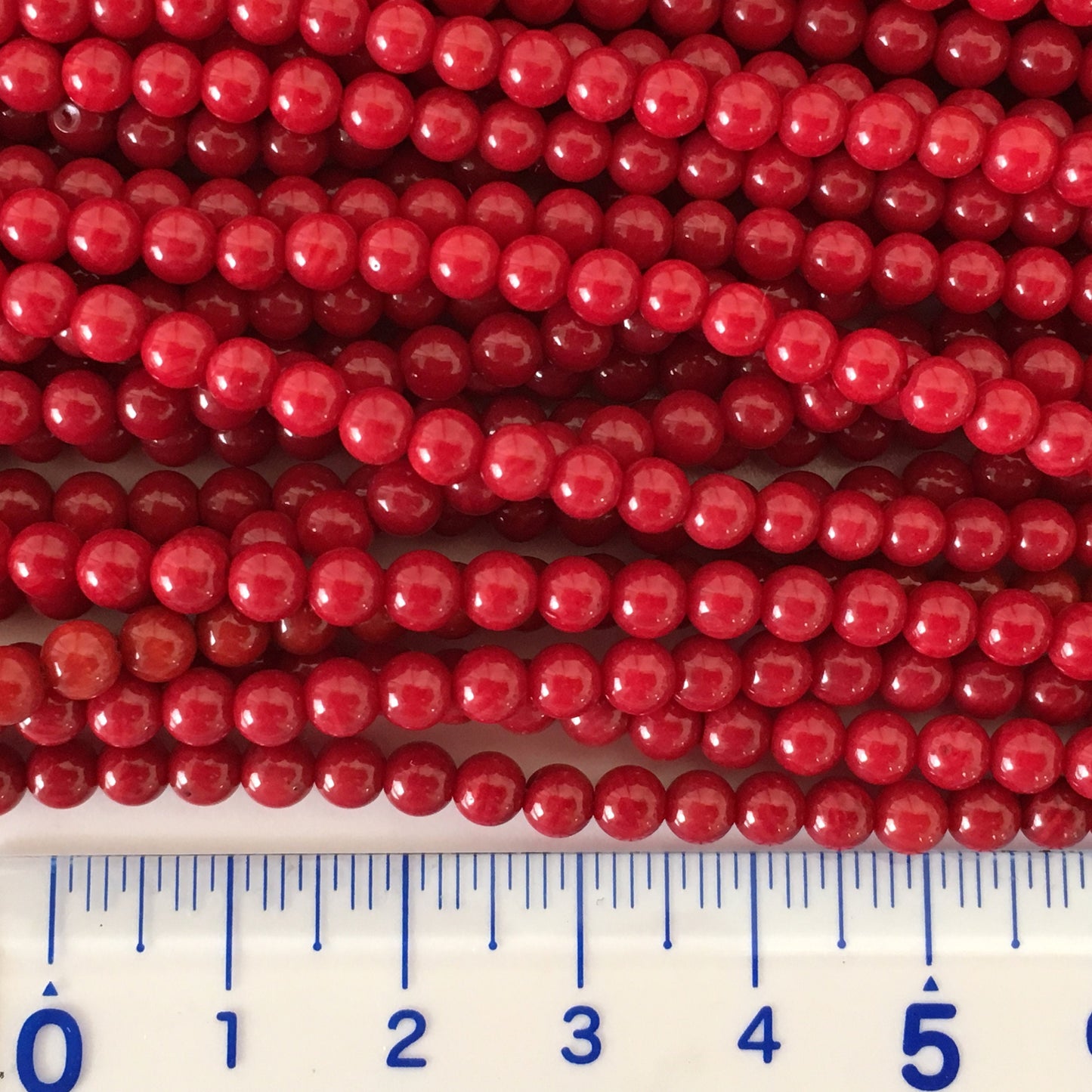 Red bamboo coral 4-4.5mm strands, 15.7inches, 40cm For jewelrymaking, Fine quality, price per strand (colored)