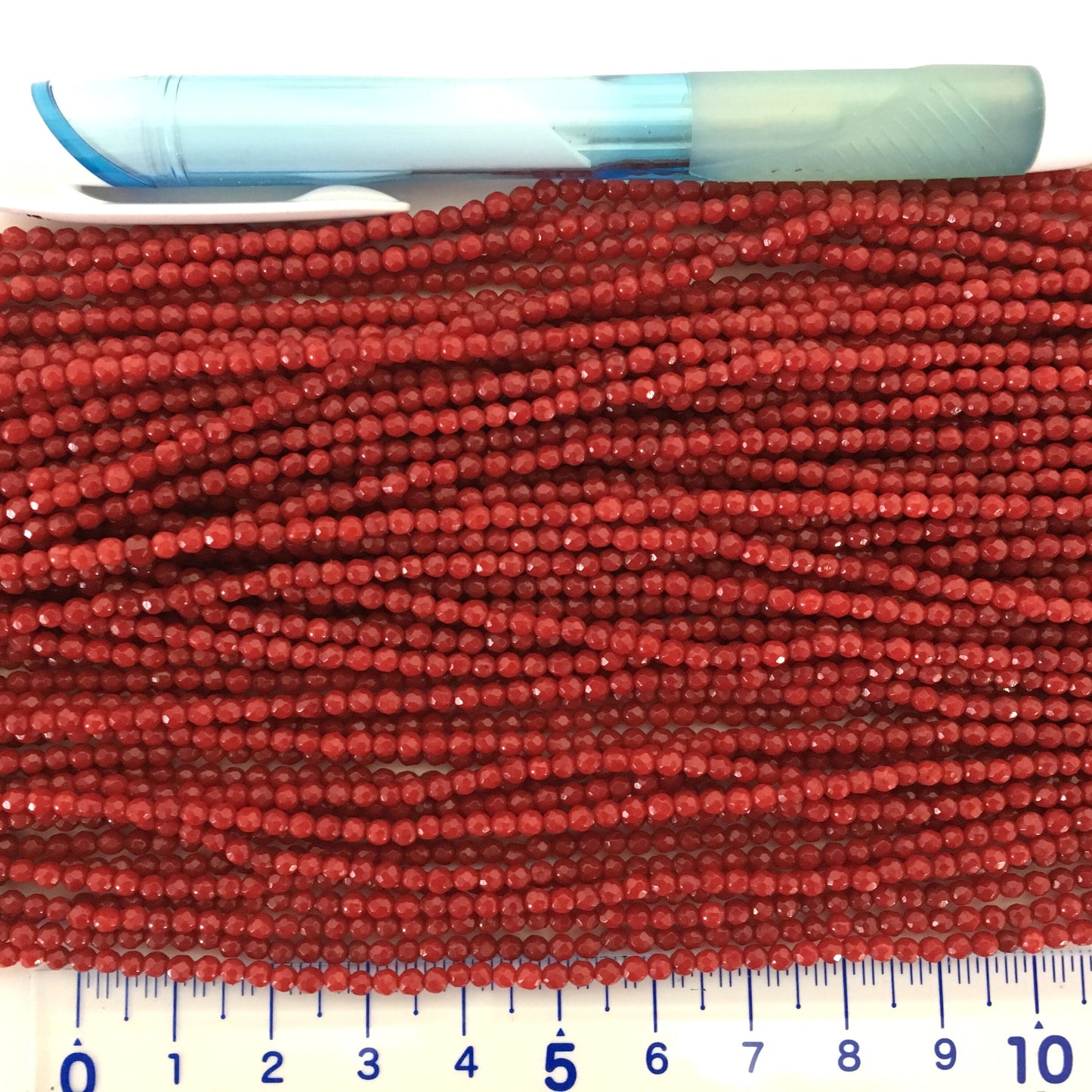 Red bamboo coral 2.5-3mm faceted beads strands, cut beads strands, 15.7inches, 40cm For jewelrymaking, price per strand (colored)