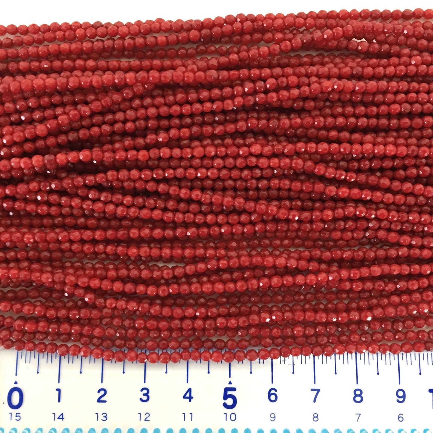 Red bamboo coral 2.5-3mm faceted beads strands, cut beads strands, 15.7inches, 40cm For jewelrymaking, price per strand (colored)