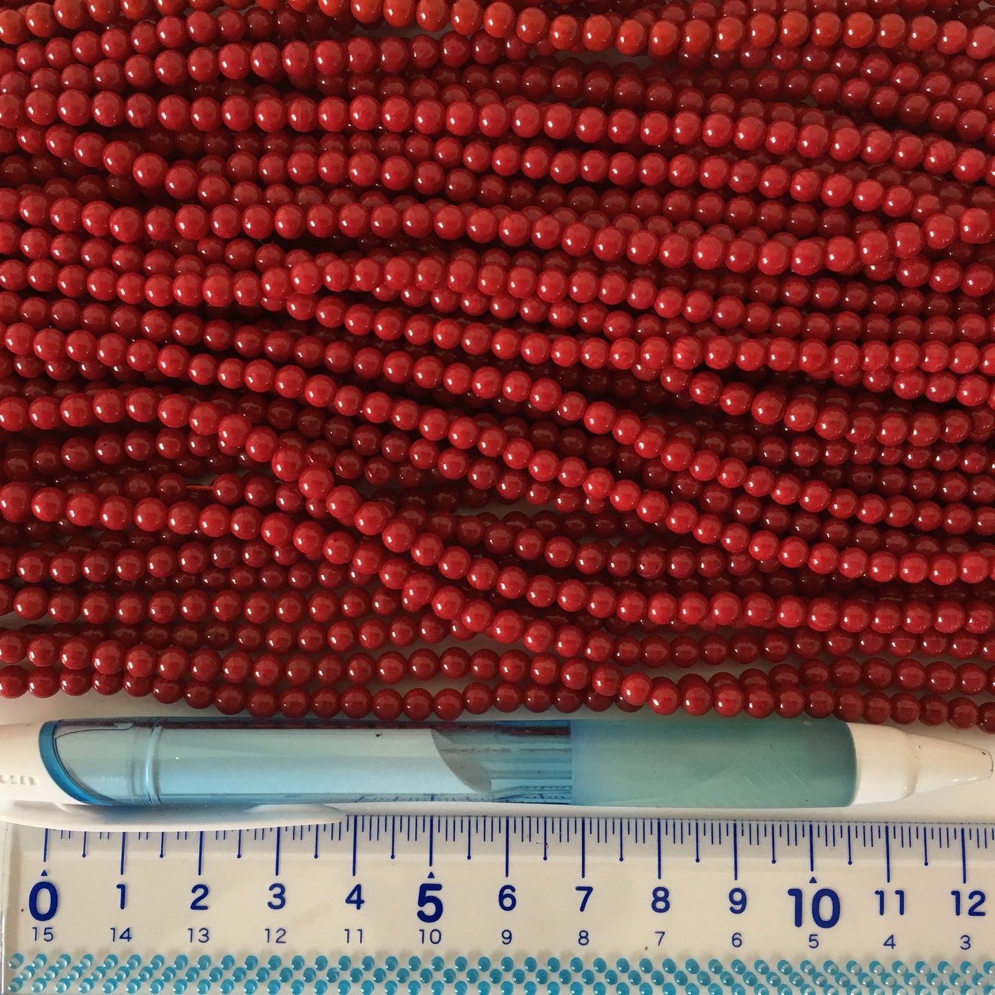Red bamboo coral 4-4.5mm strands, 15.7inches, 40cm For jewelrymaking, Fine quality, price per strand (colored)