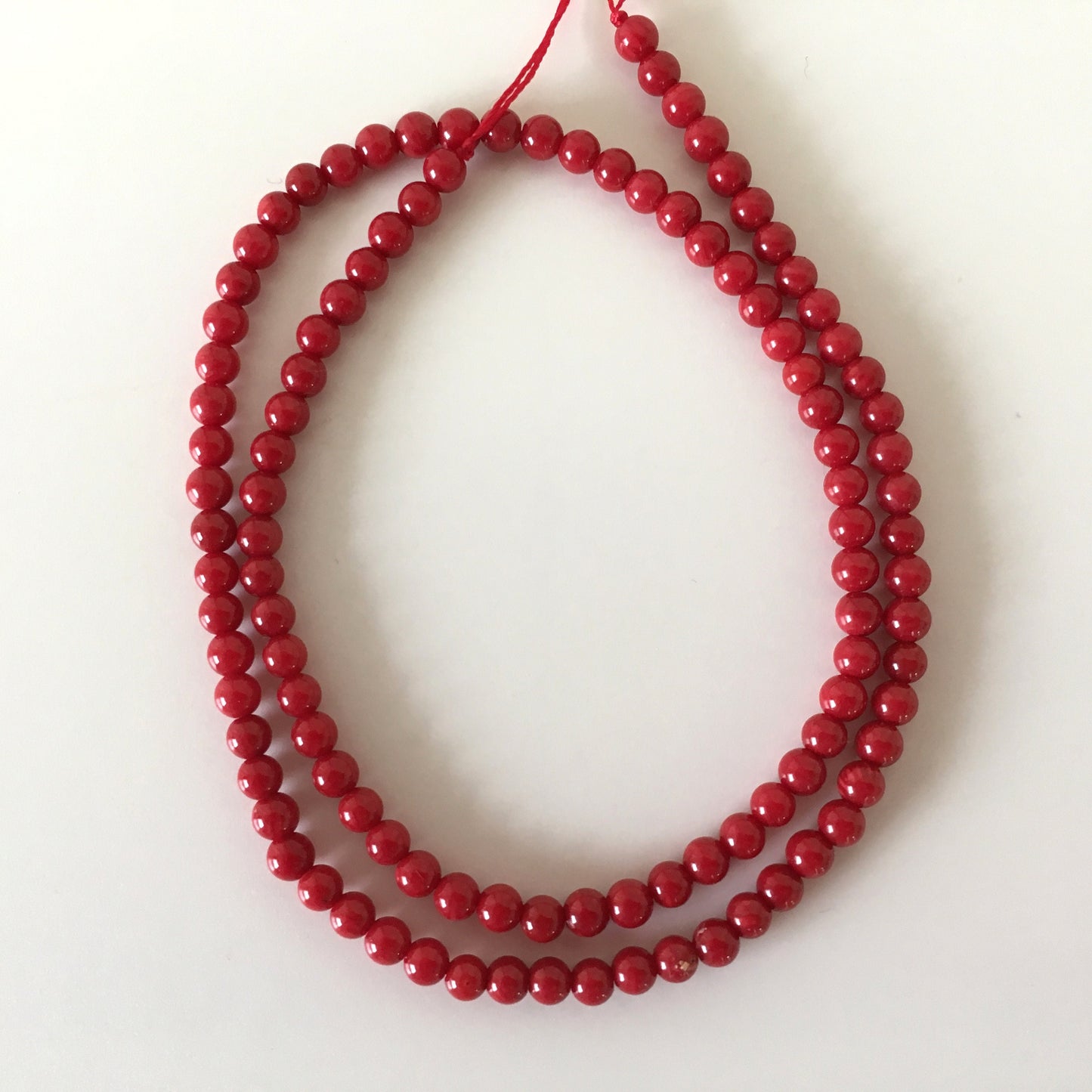 Red bamboo coral 4-4.5mm strands, 15.7inches, 40cm For jewelrymaking, Fine quality, price per strand (colored)