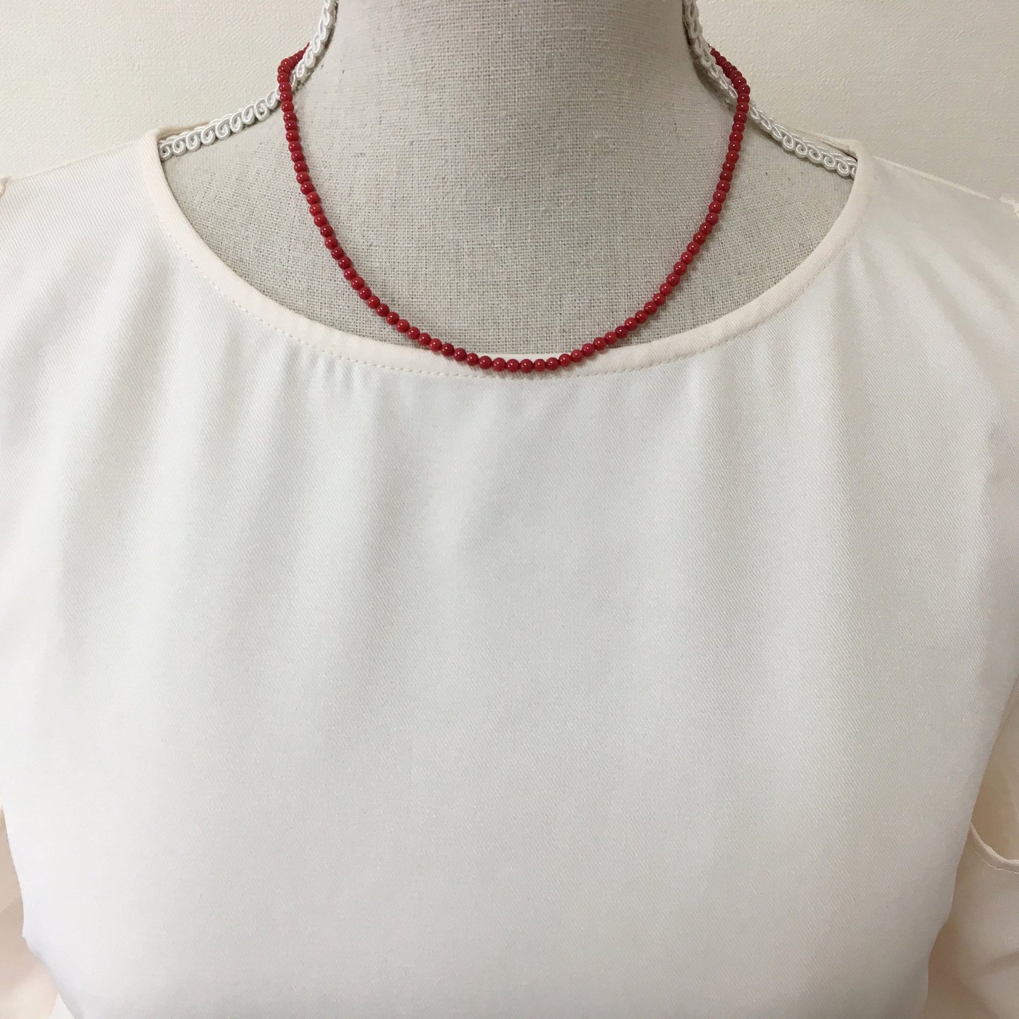 Red Bamboo Coral 3.5-4mm strands, 15.7inches, 40cm For jewelrymaking, Fine quality, price per strand (colored)