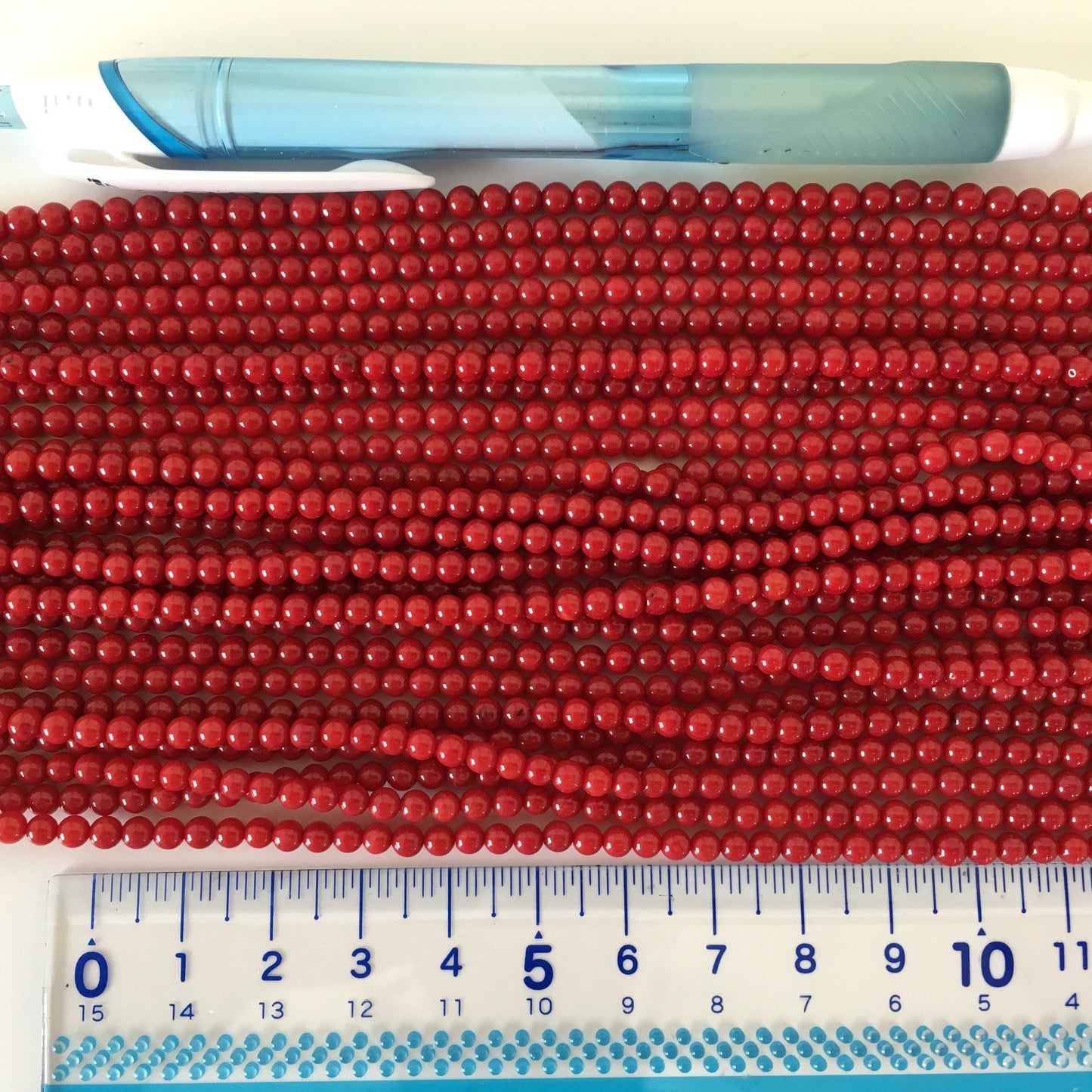 Red Bamboo Coral 3.5-4mm strands, 15.7inches, 40cm For jewelrymaking, Fine quality, price per strand (colored)