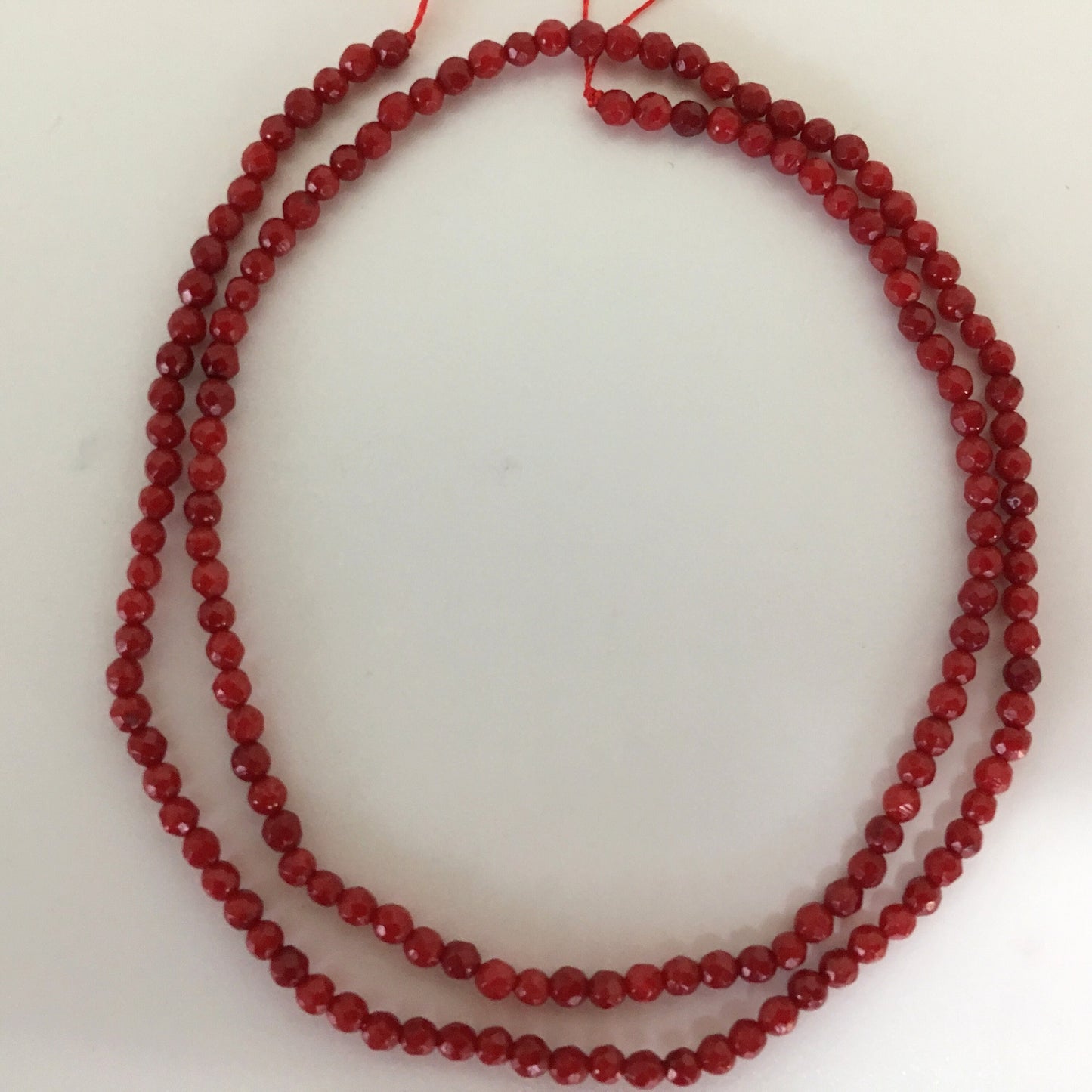 Red bamboo coral 2.5-3mm faceted beads strands, cut beads strands, 15.7inches, 40cm For jewelrymaking, price per strand (colored)