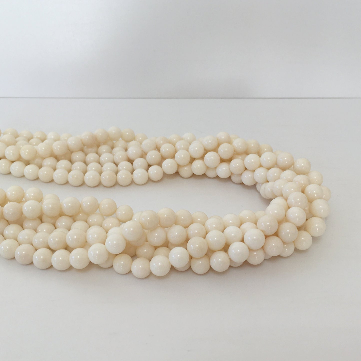 Natural white bamboo coral 8mm round beads strands, 15inches, 38cm, Plus Additional 10 pcs, white sea bamboo, price per strand
