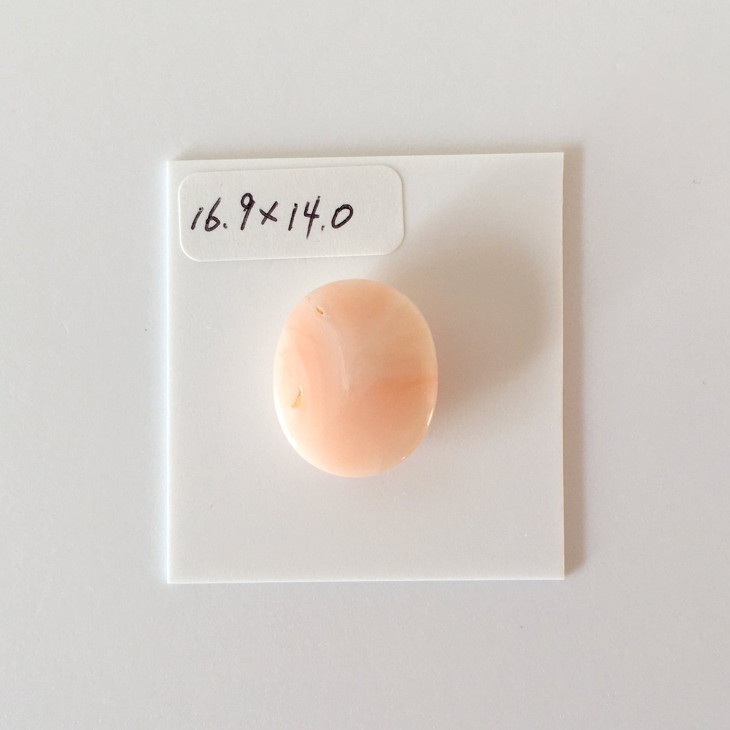 16.9x14.0mm, Natural deep sea angel skin color coral oval cabochon, Natural pink color coral loose, For jewelry making