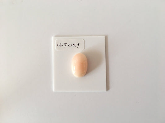 16.7x10.9mm, Natural deep sea angel skin color coral oval cabochon, Natural pink color coral loose, For jewelry making