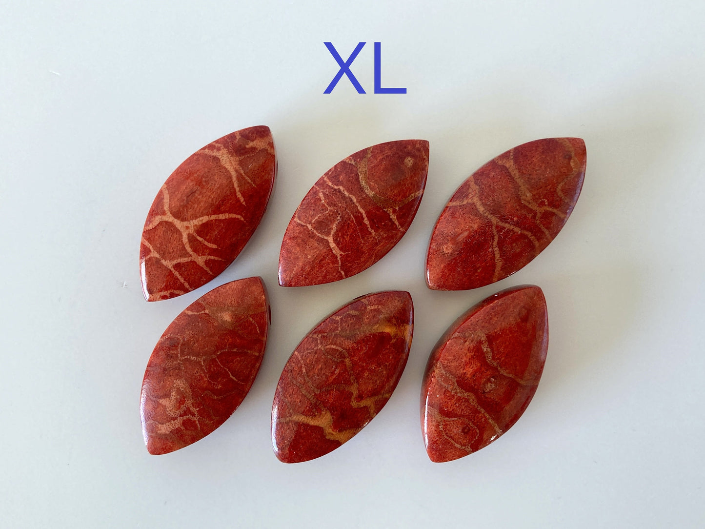Natural sponge coral Marquise shape loose, Apple coral marquise loose, For jewelry making, Price per piece, full hole