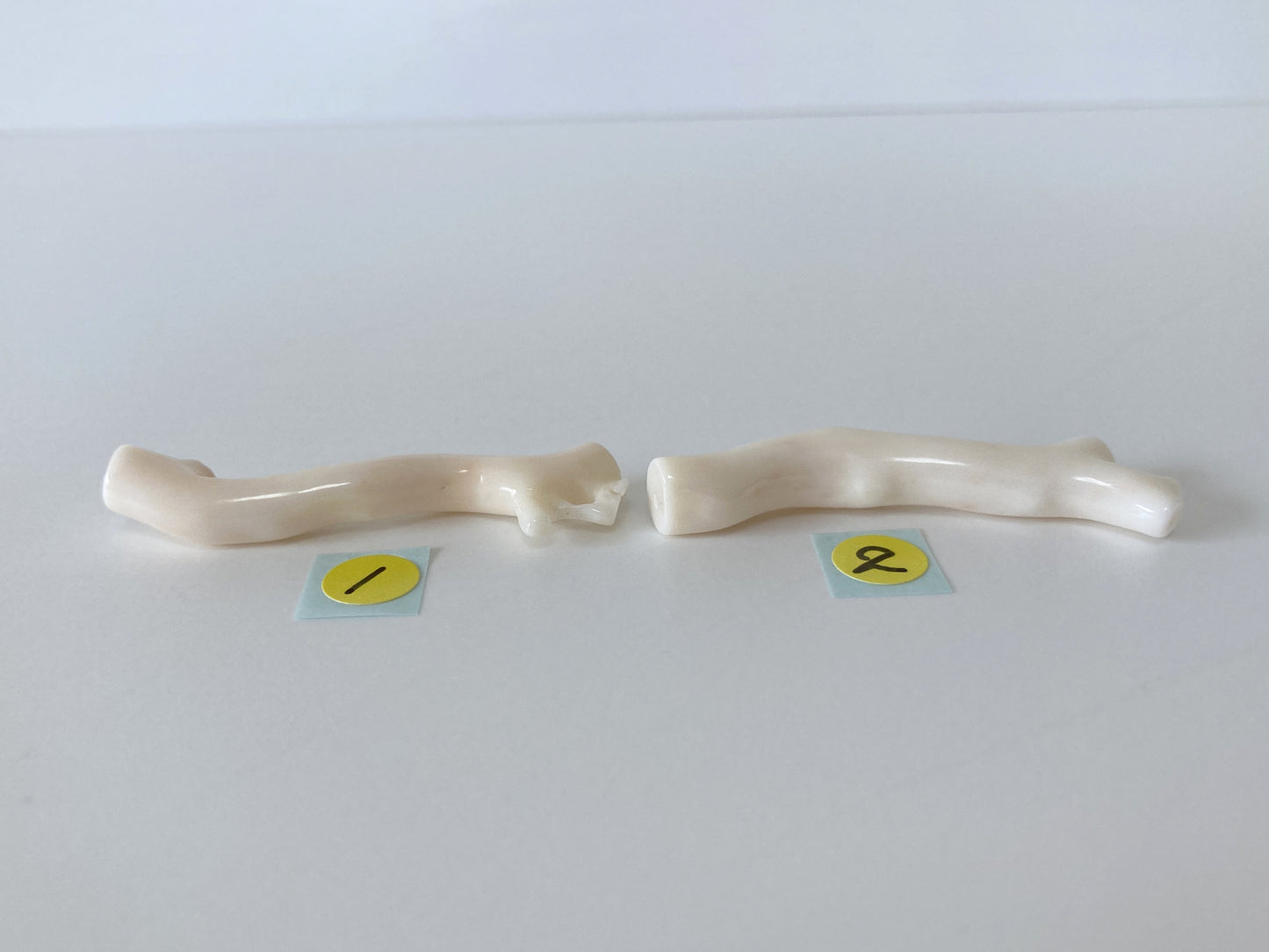Natural White Coral Branch Loose with drilled hole, 4.6cm Long, White Color Precious Coral Branch, Genuine Coral for Jewelry Making
