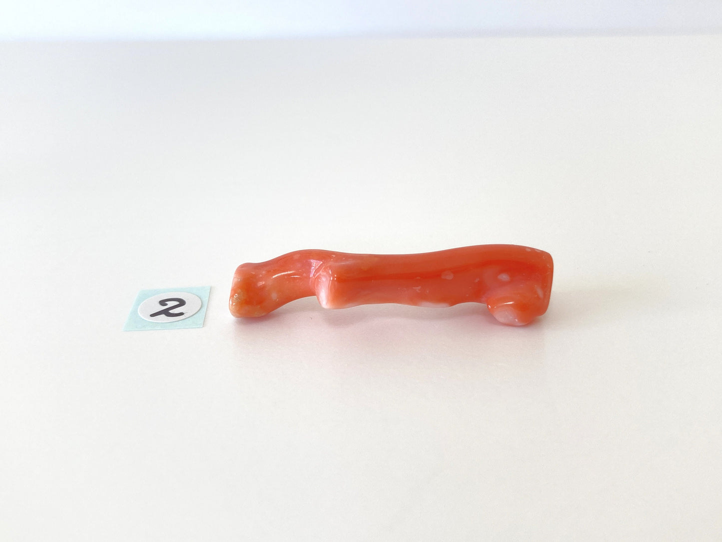 Natural Orange Coral Branch Loose, 41mm Long/40mm Long, Natural Orange Color Deep Sea Coral Branch, Genuine Precious Coral